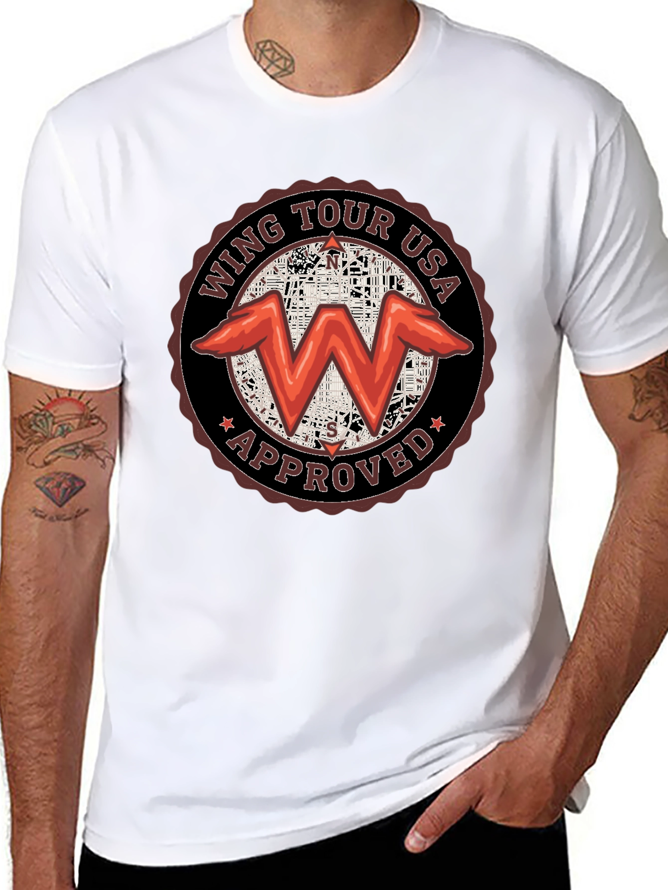 Wing Tour USA Approved Black T-Shirt