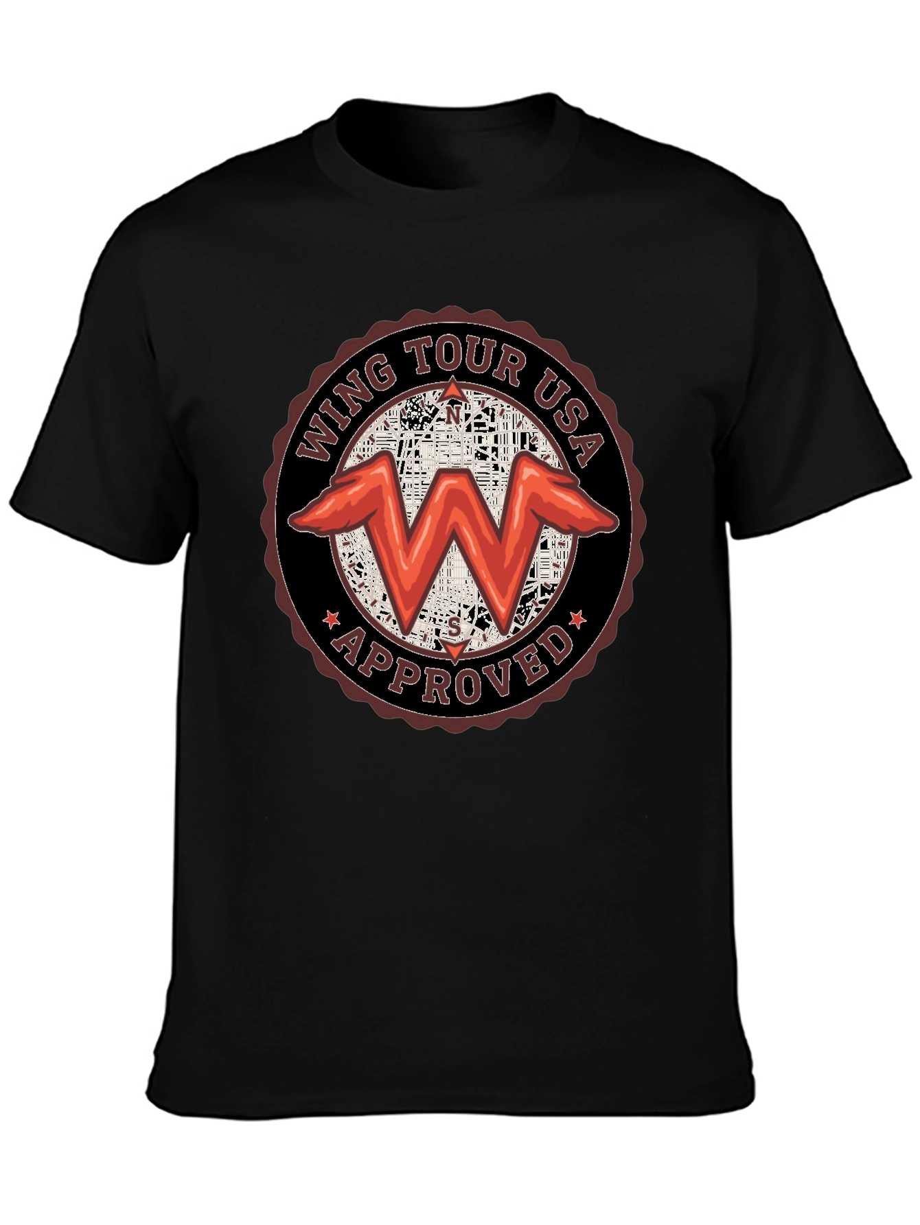 Wing Tour USA Approved Black T-Shirt