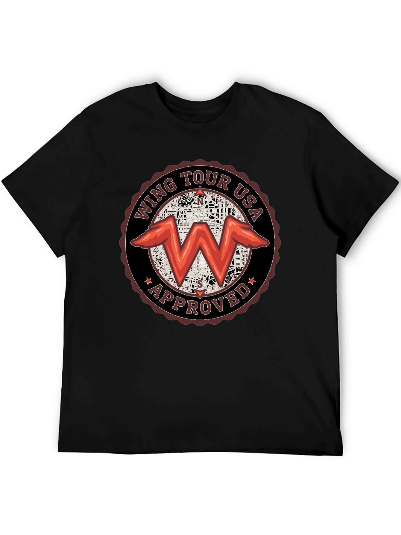 Wing Tour USA Approved Black T-Shirt