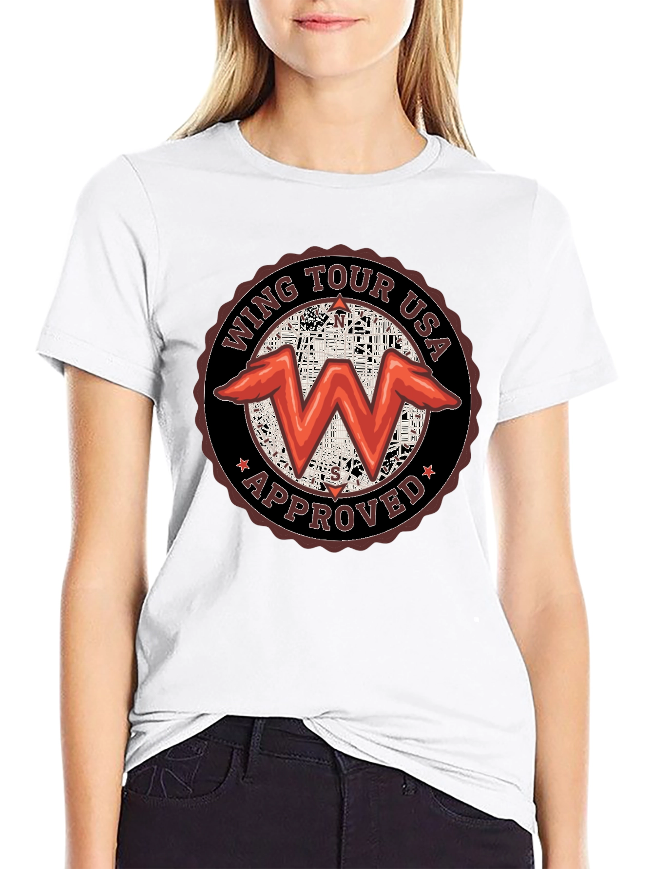 Wing Tour USA Approved Black T-Shirt