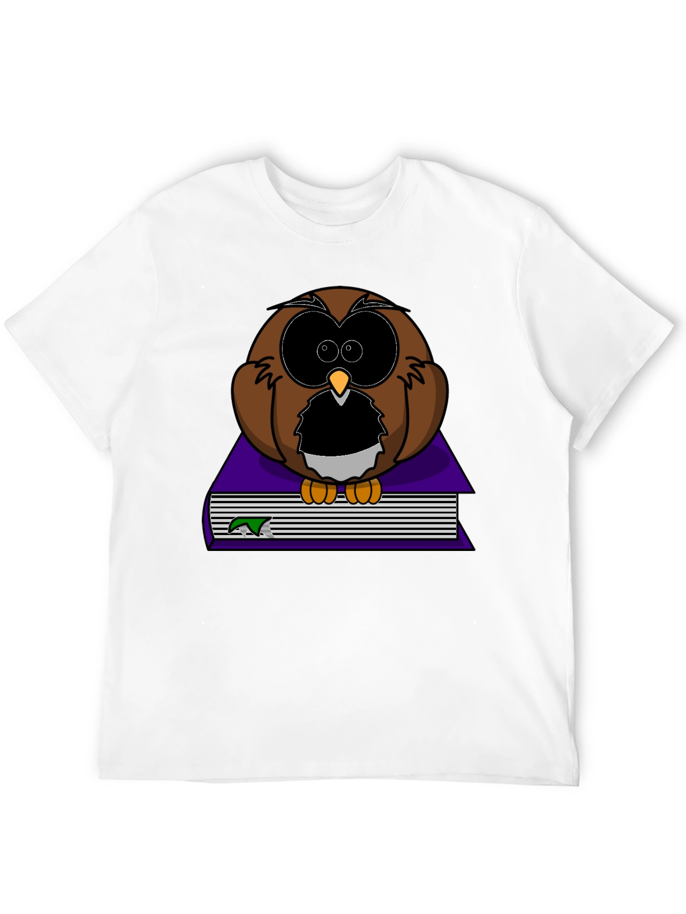 Owl on Book Graphic Tee - Black
