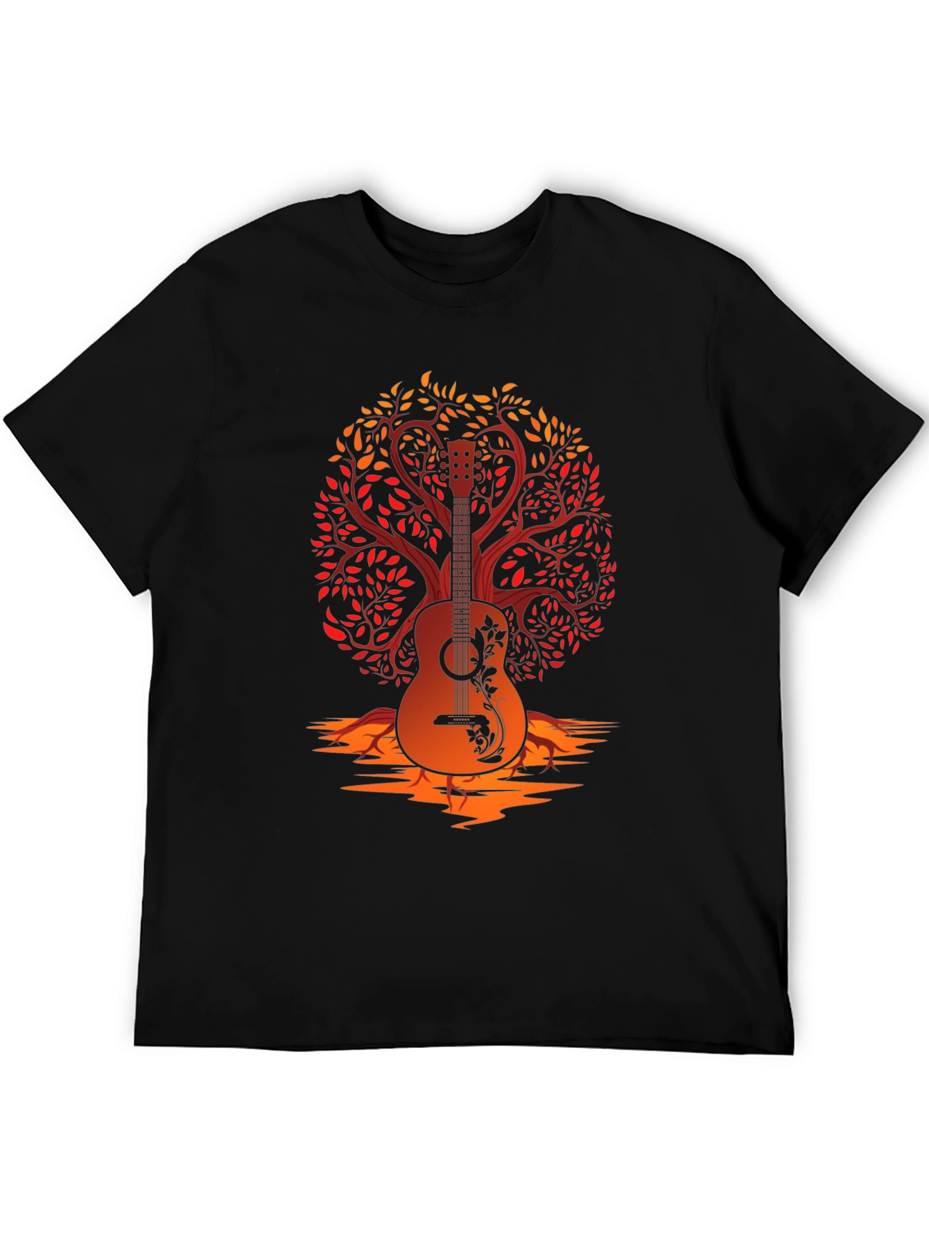 Guitar Tree Graphic Tee - Music Lover Shirt