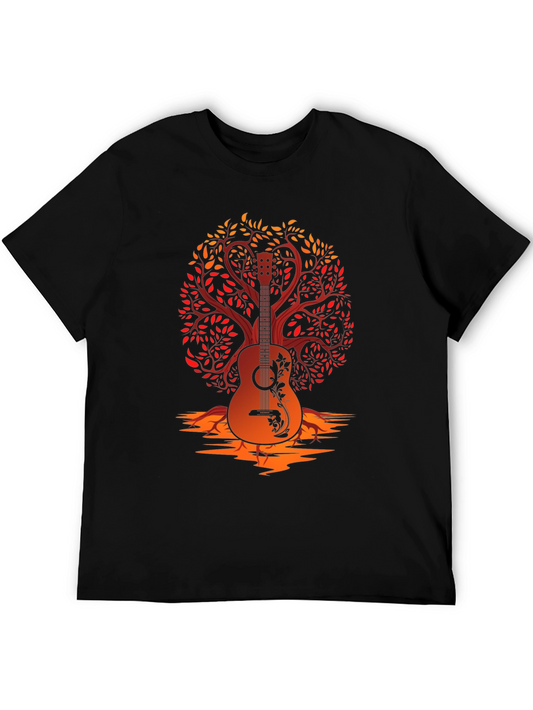 Guitar Tree Graphic Tee - Music Lover Shirt