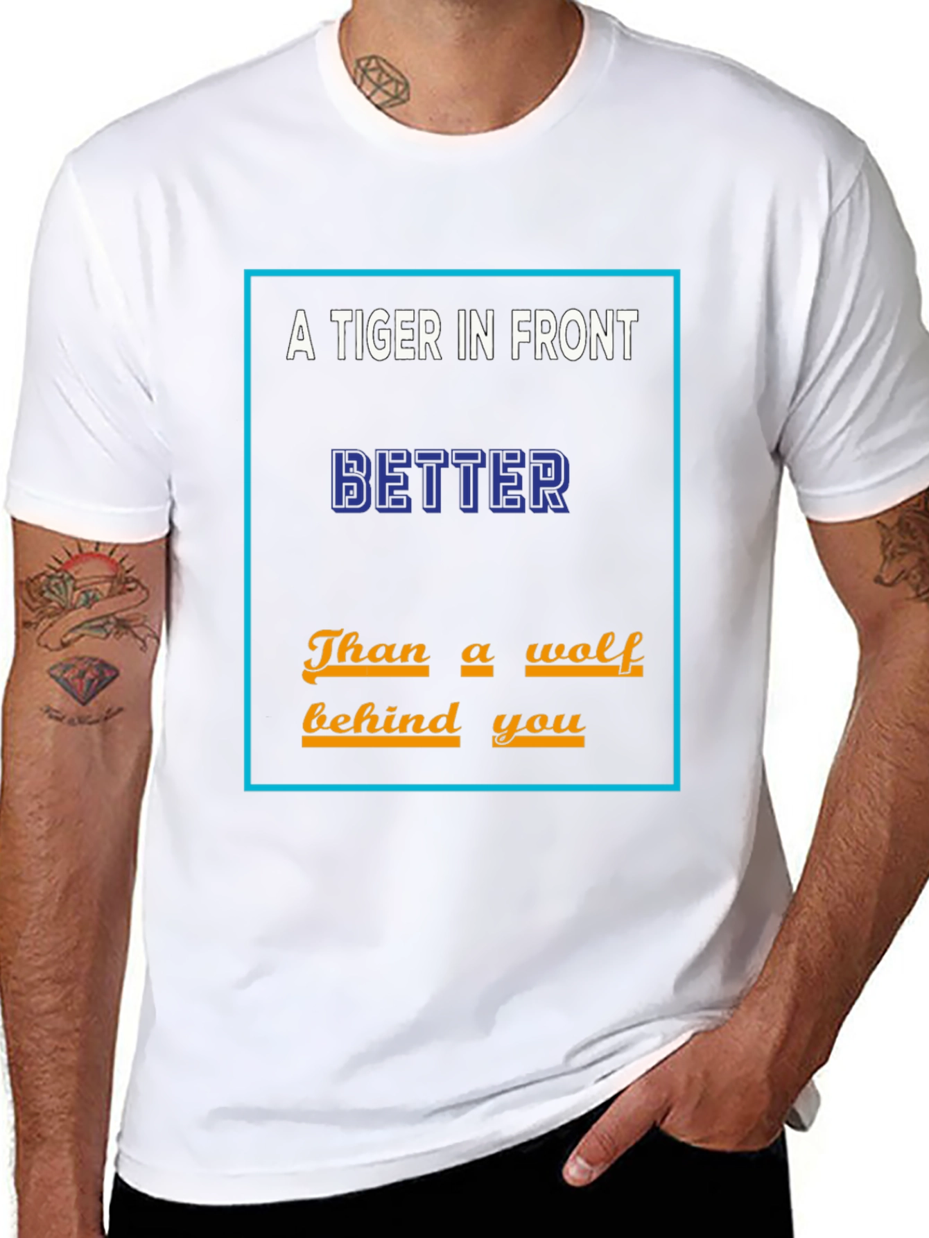 A Tiger In Front Mens T-Shirt