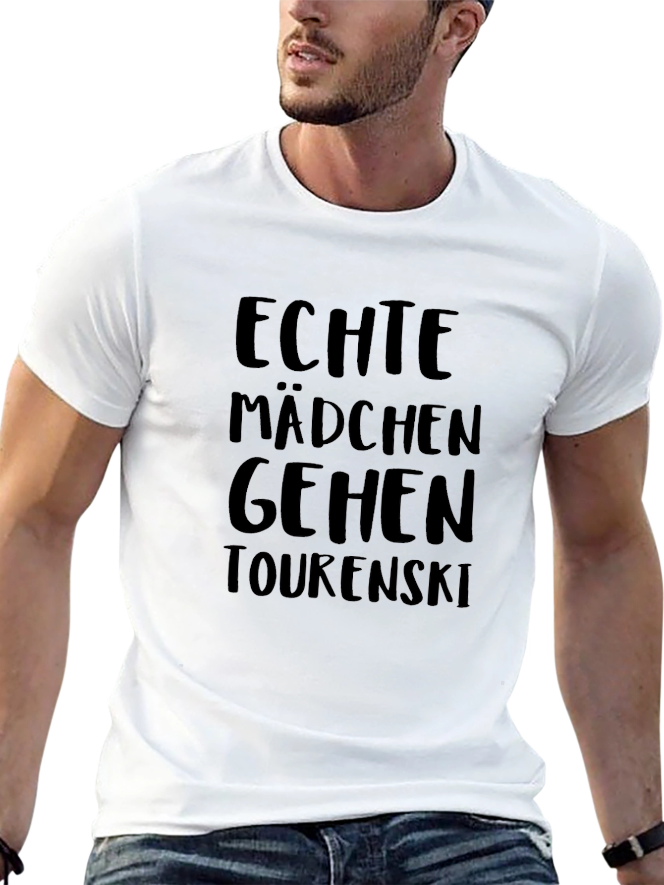 Echte Mädchen Gehen Tourenski Graphic Tee