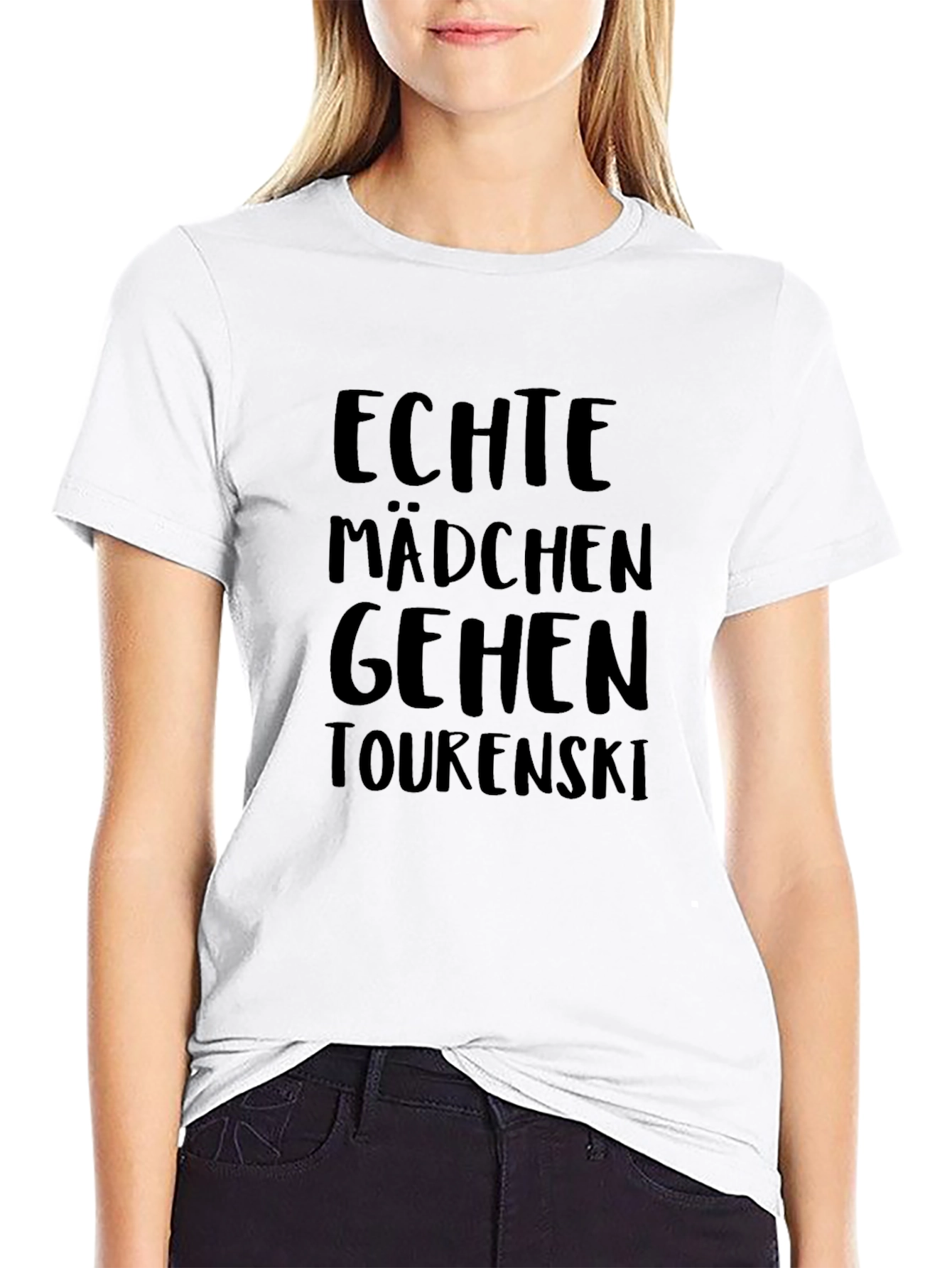 Echte Mädchen Gehen Tourenski Graphic Tee