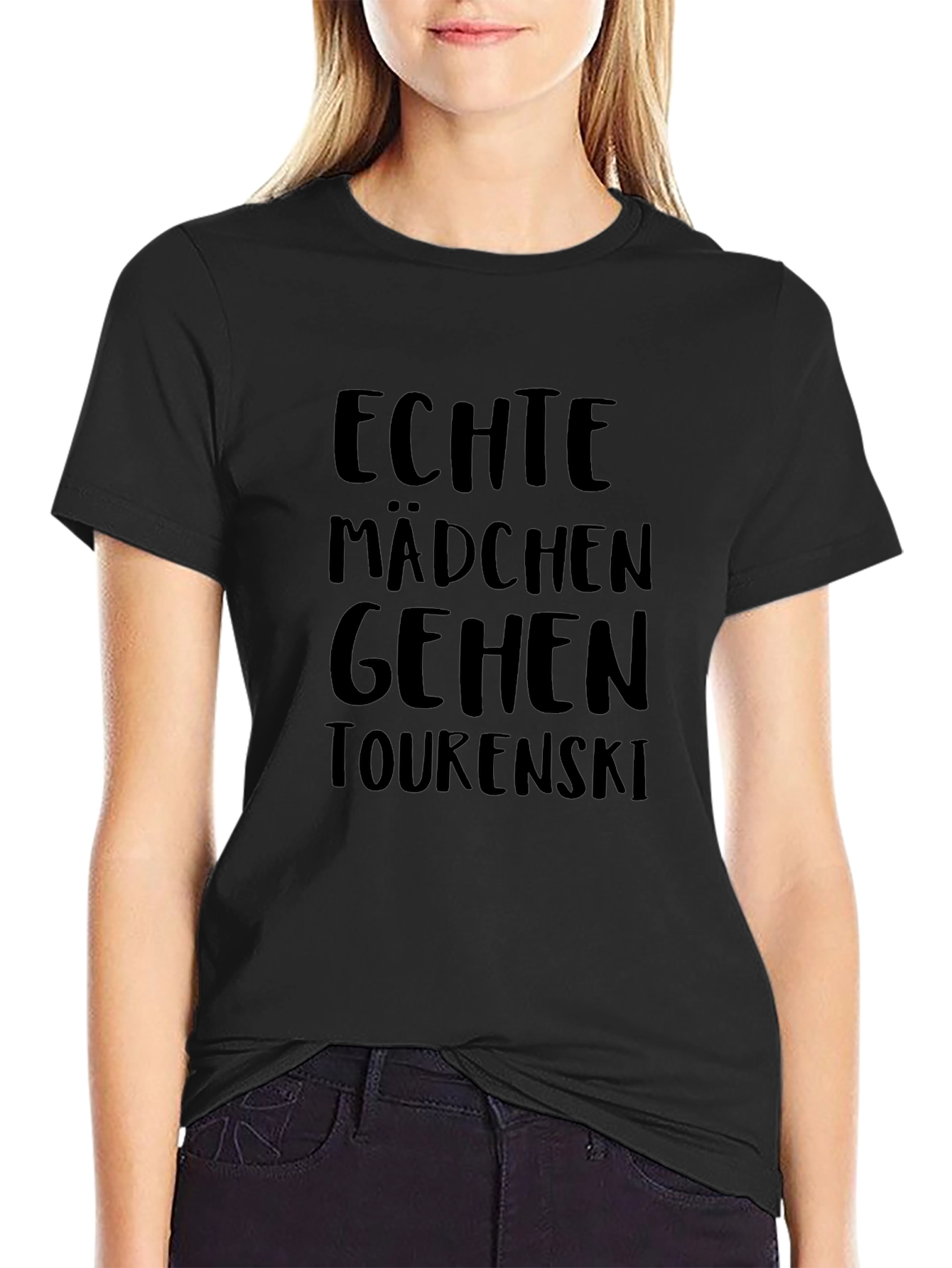Echte Mädchen Gehen Tourenski Graphic Tee