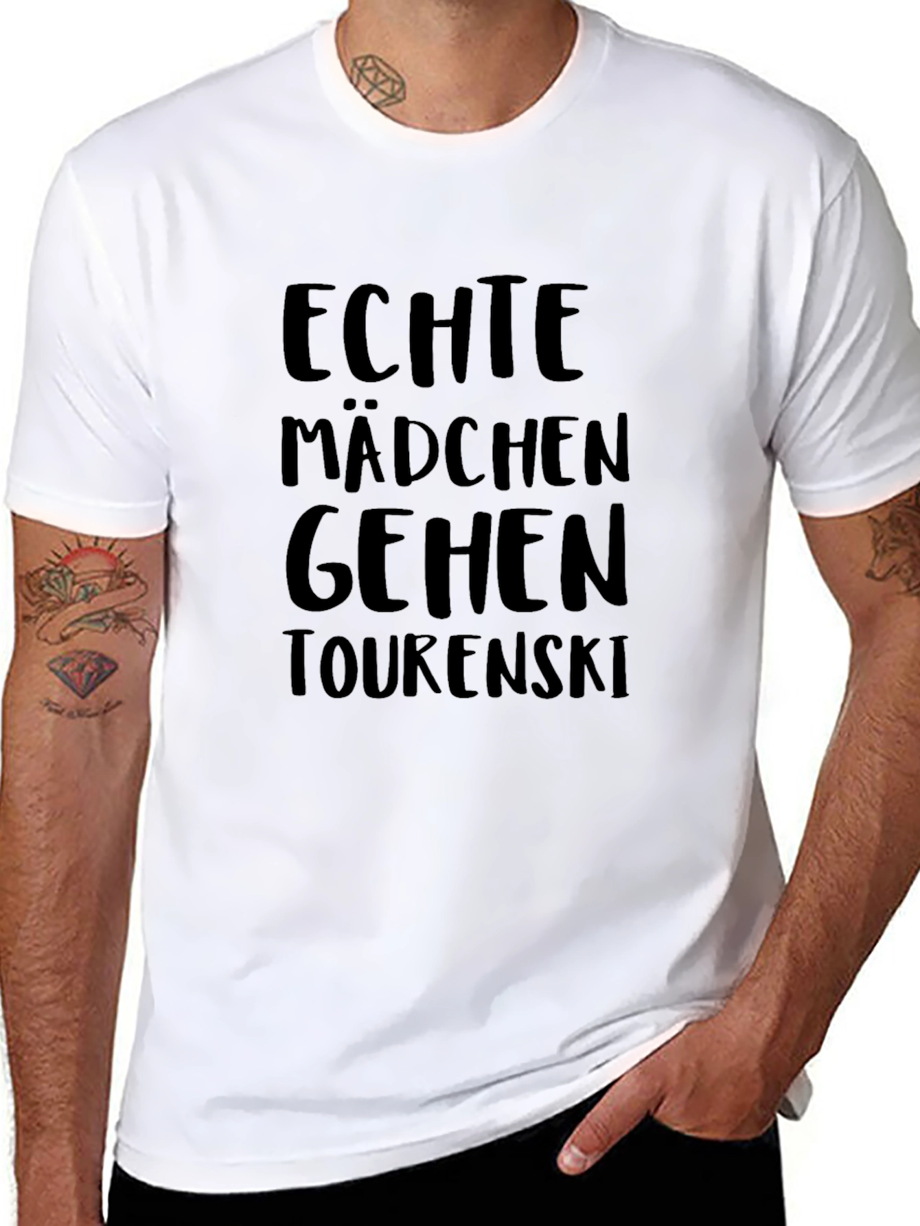 Echte Mädchen Gehen Tourenski Graphic Tee