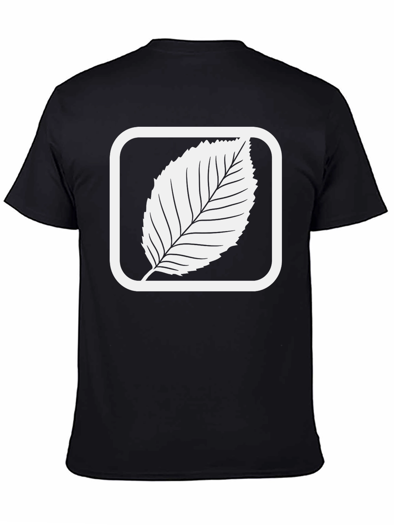 Leaf Graphic Tee - Black Cotton Blend