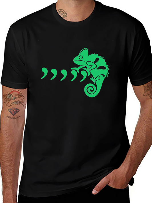Green Chameleon Graphic T-Shirt - Unique Design