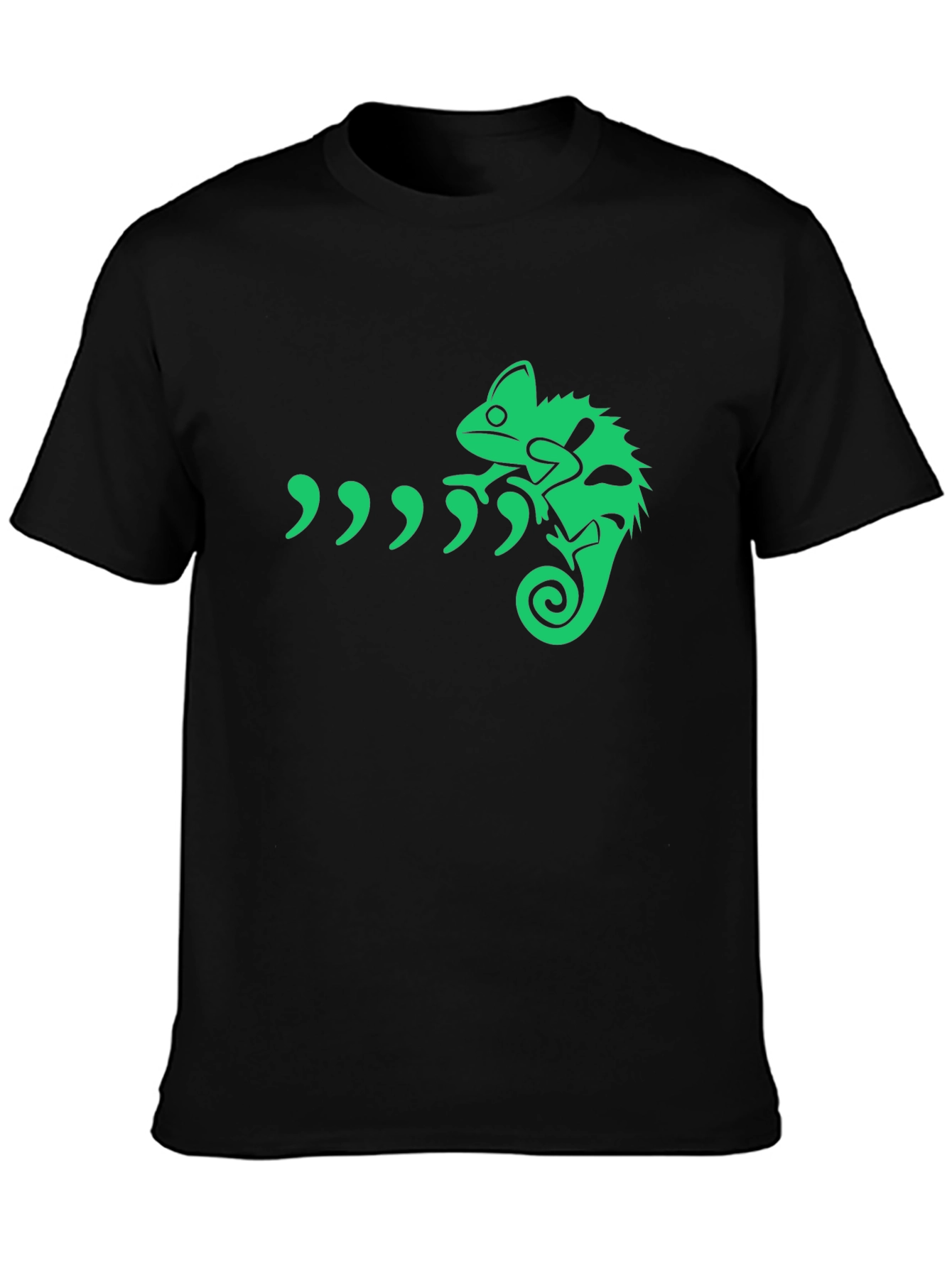 Green Chameleon Graphic T-Shirt - Unique Design