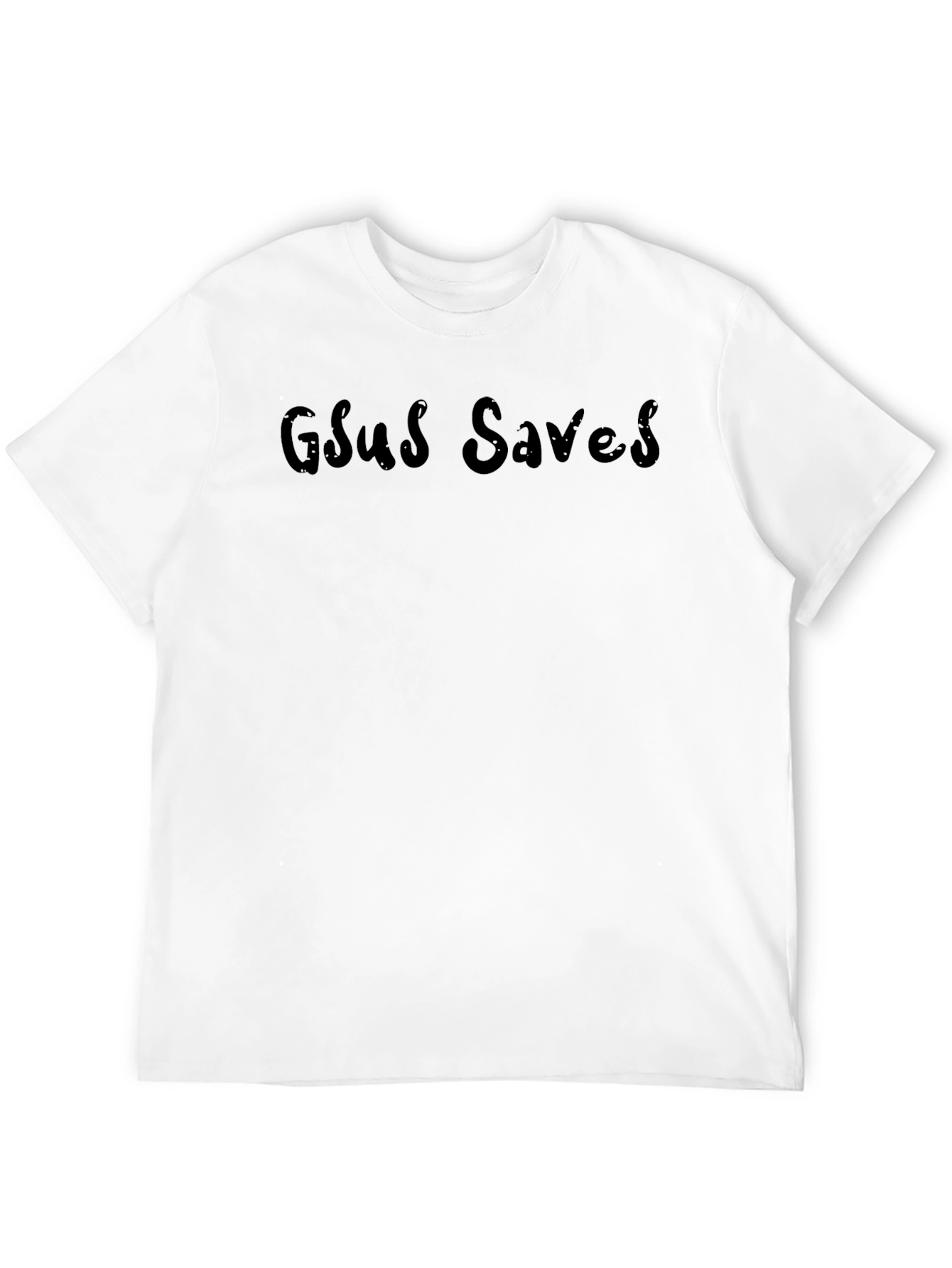 GSUS Saves Graphic T-Shirt - Bold Black Cotton Tee