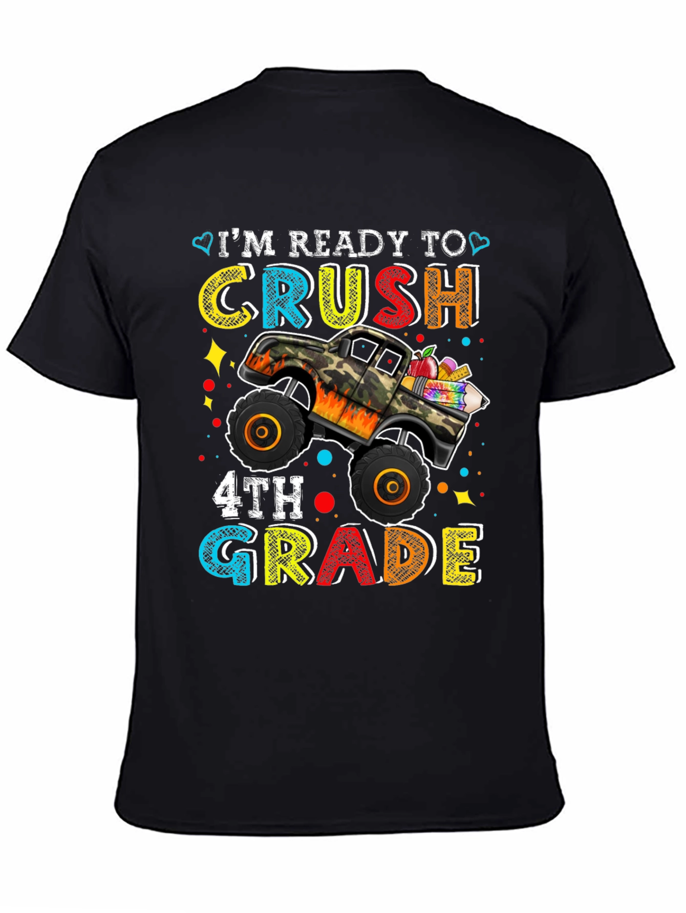 Ready to Crush 4th Grade Monster Truck Kids T-Shirt