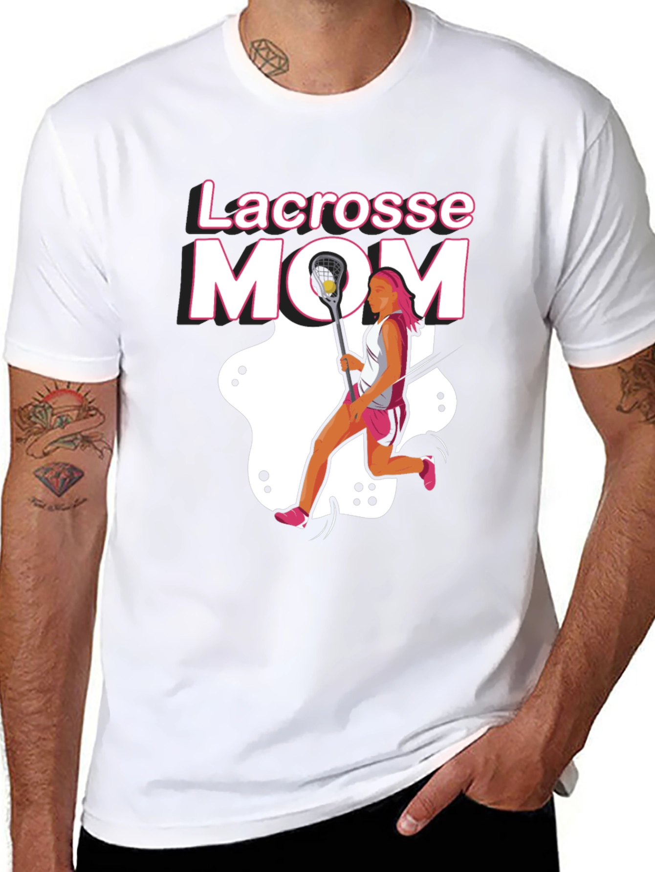 Lacrosse Mom T-Shirt - Black Graphic Tee