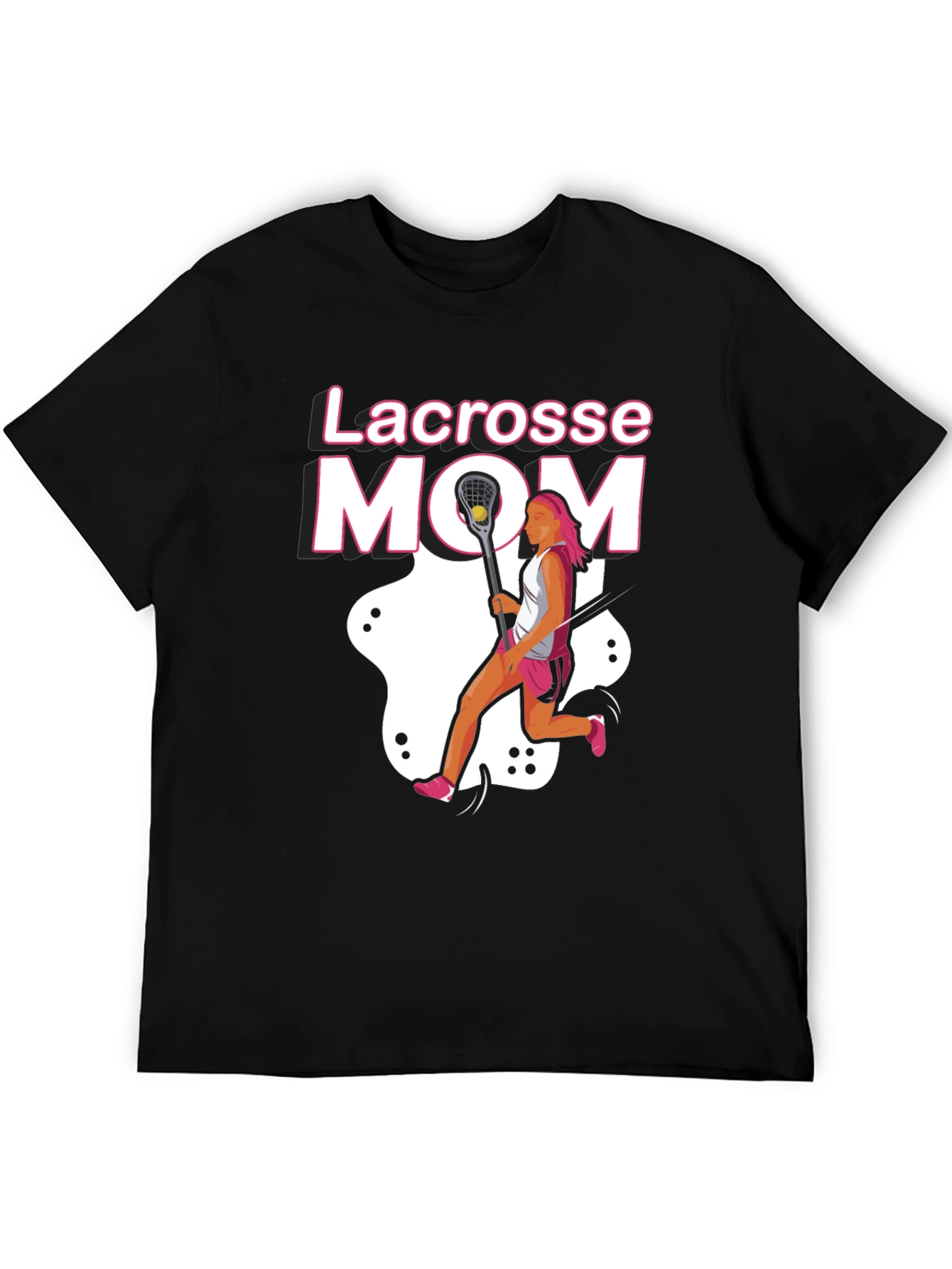 Lacrosse Mom T-Shirt - Black Graphic Tee