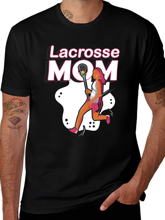 Lacrosse Mom T-Shirt - Black Graphic Tee