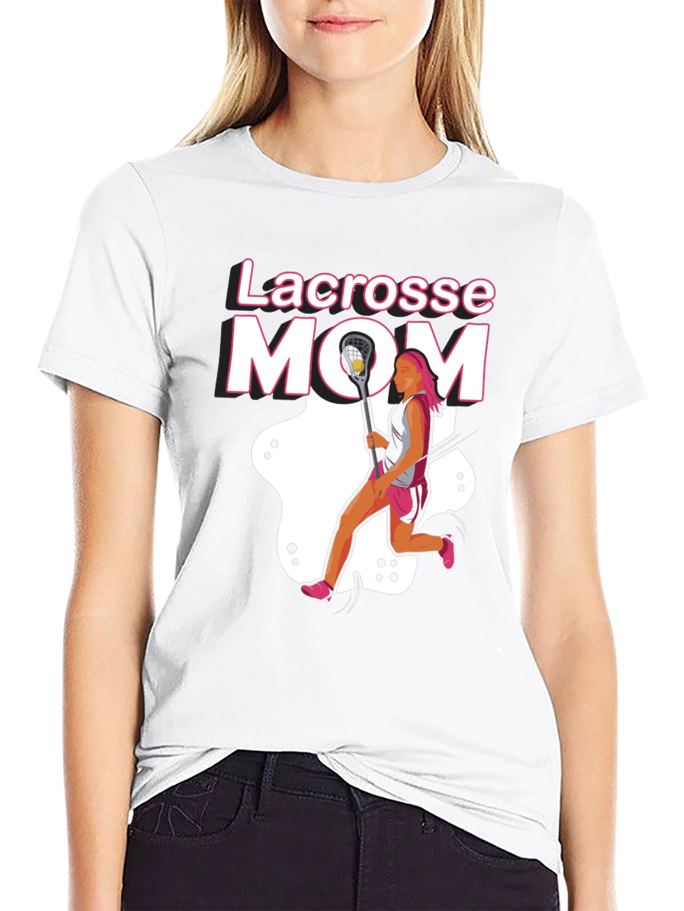 Lacrosse Mom T-Shirt - Black Graphic Tee