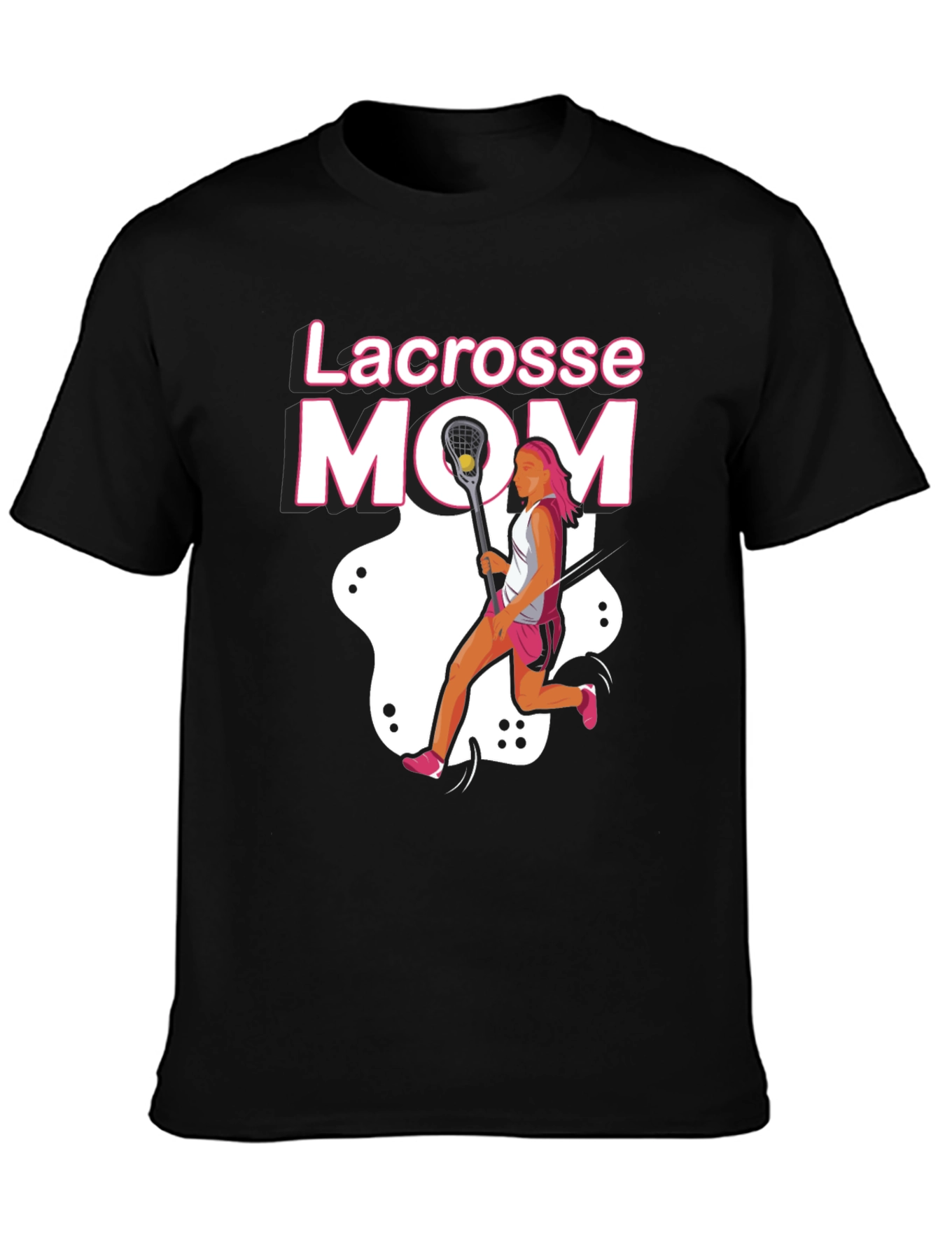 Lacrosse Mom T-Shirt - Black Graphic Tee