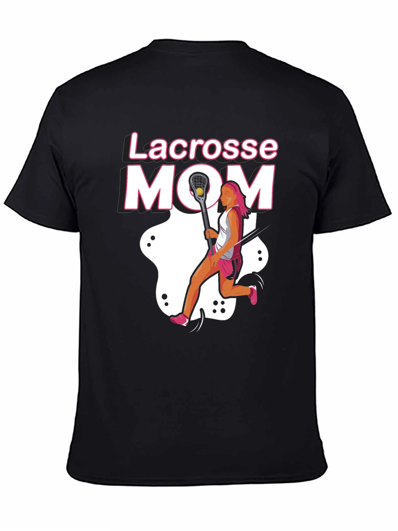 Lacrosse Mom T-Shirt - Black Graphic Tee