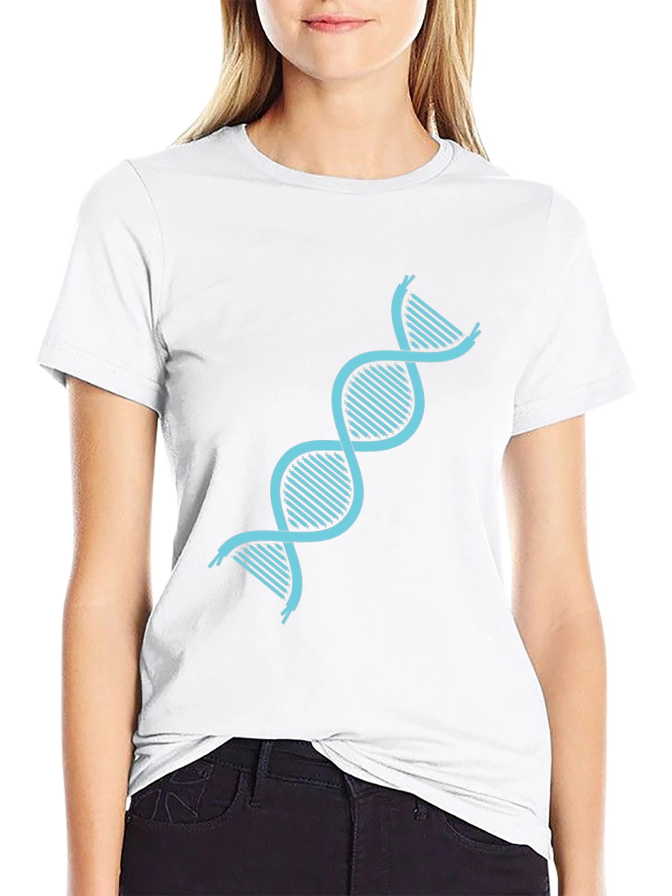 DNA Helix Graphic T-Shirt - Science Fashion