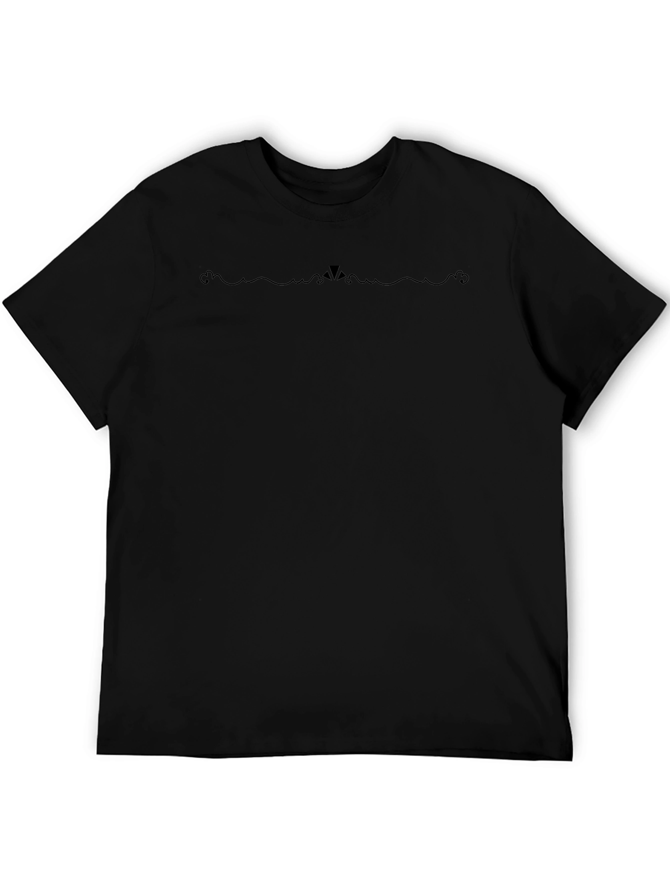 Stylish Black Crew Neck Graphic Tee