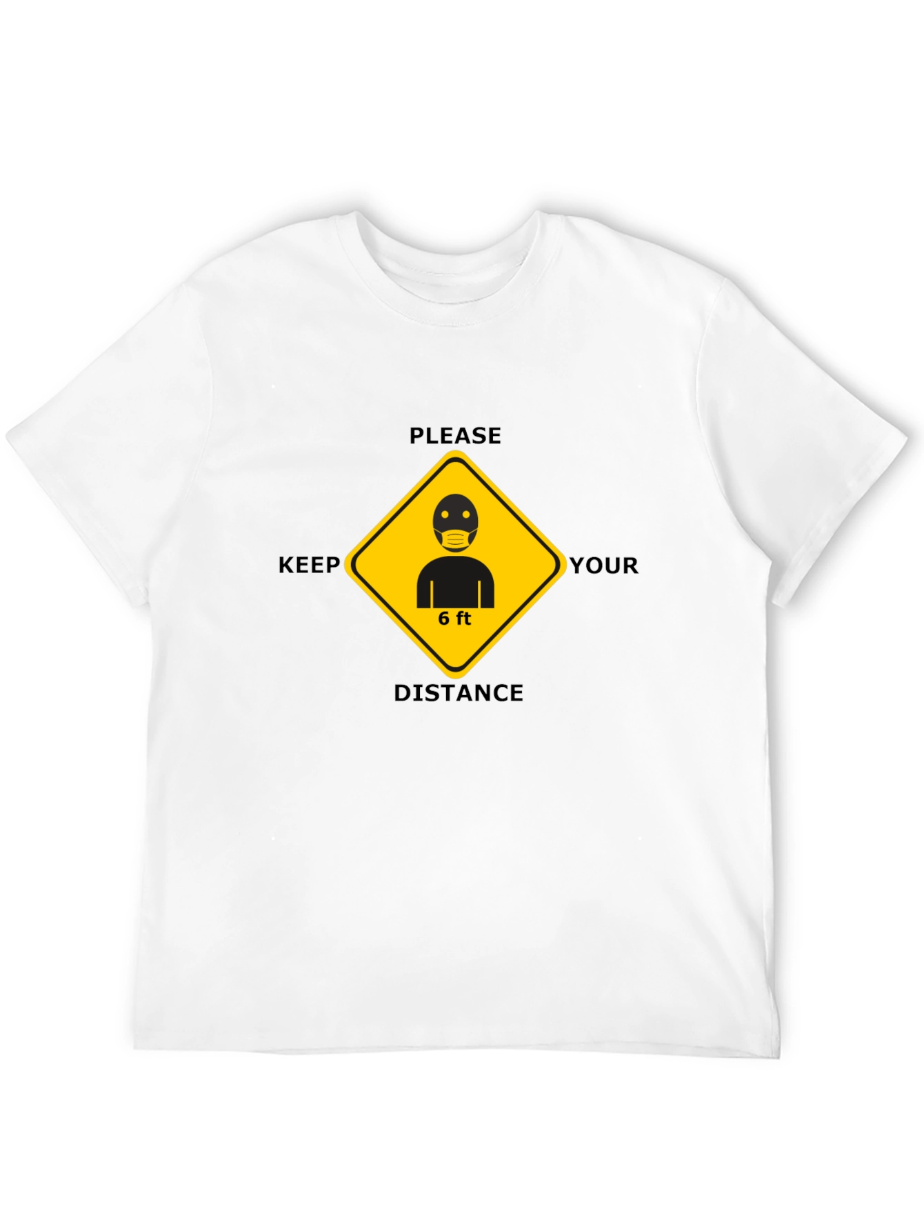 Keep Your Distance Black T-Shirt