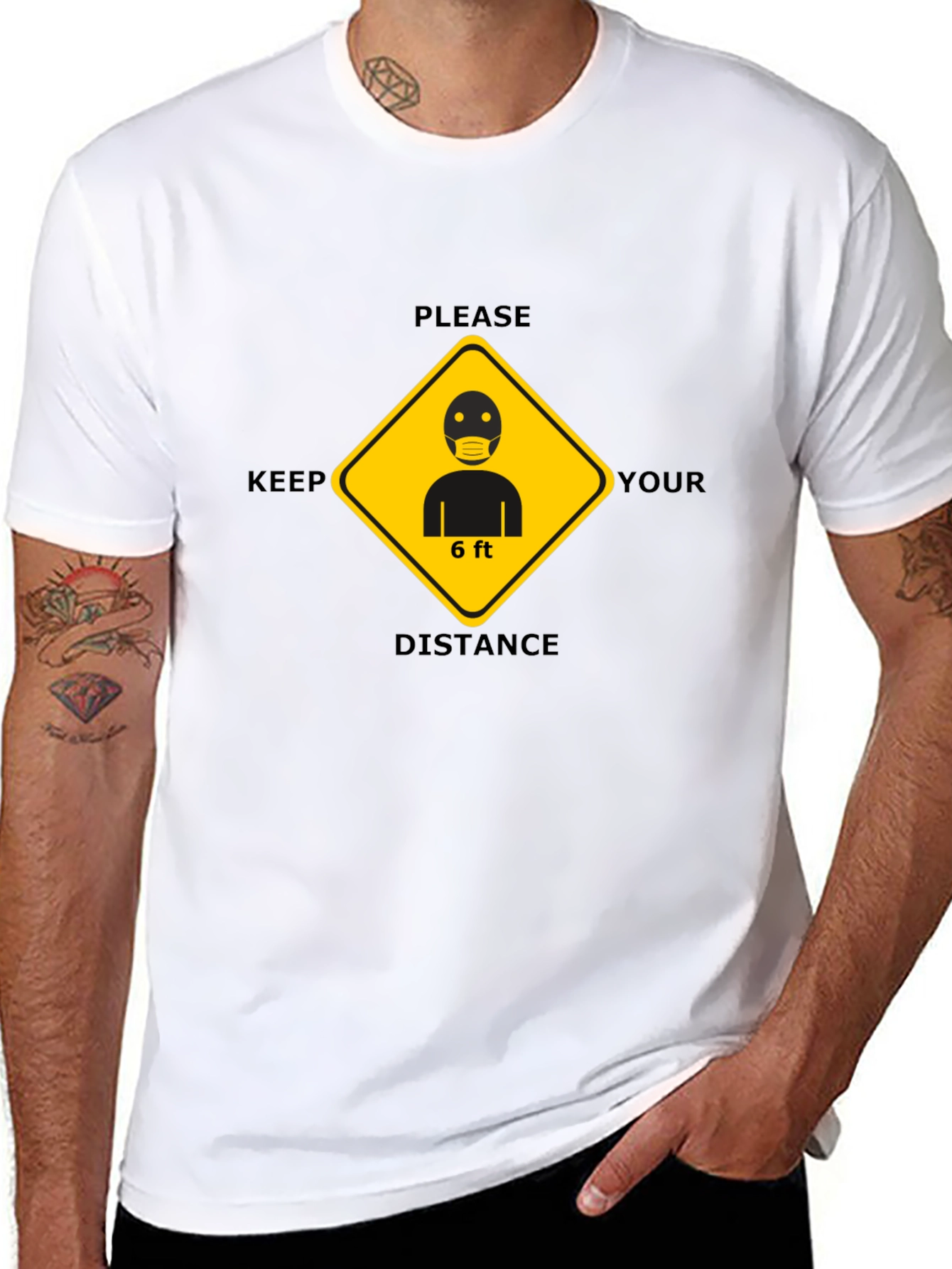Keep Your Distance Black T-Shirt