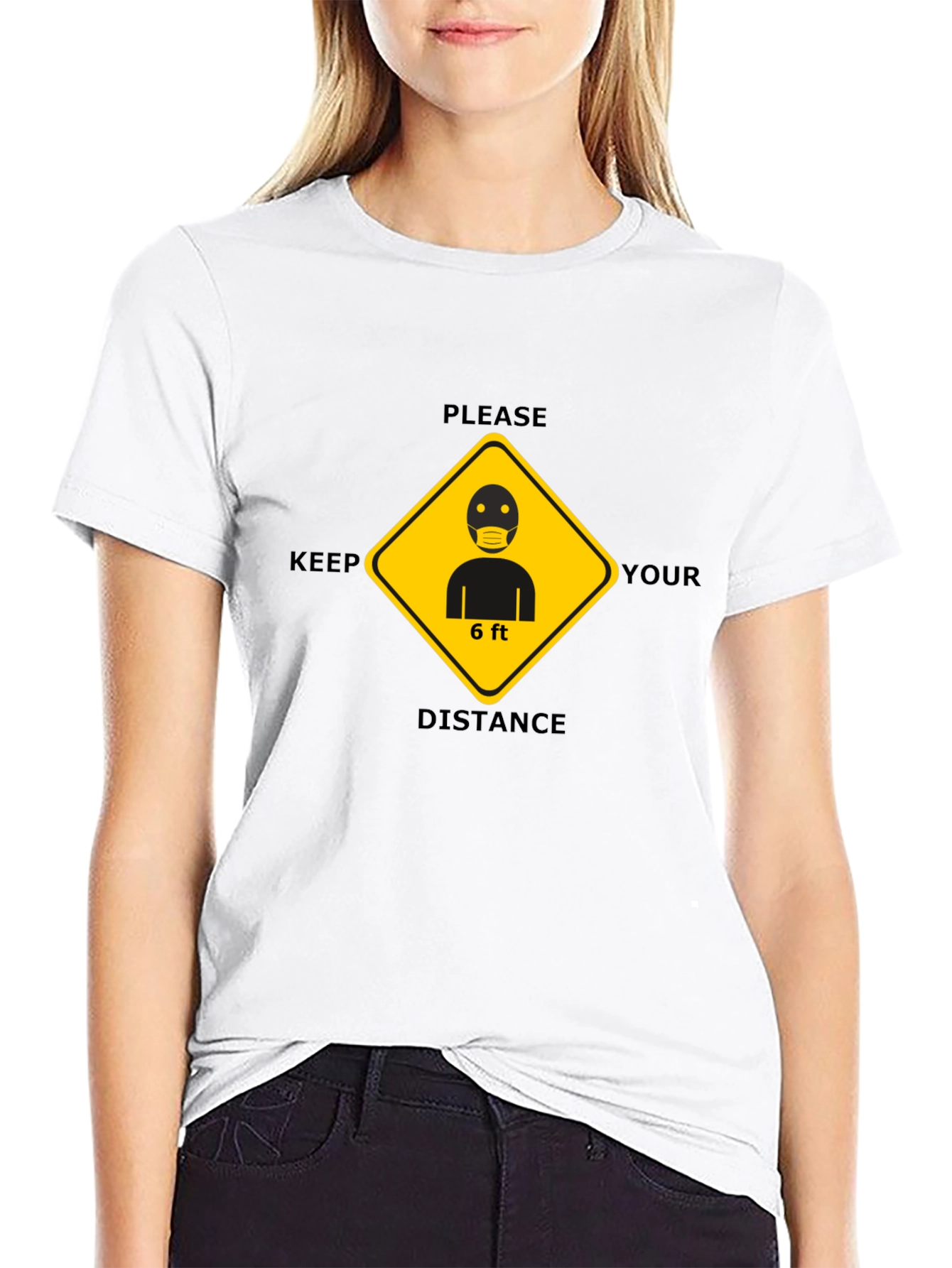 Keep Your Distance Black T-Shirt