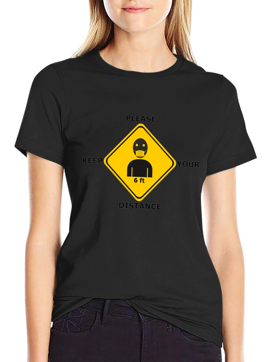 Keep Your Distance Black T-Shirt