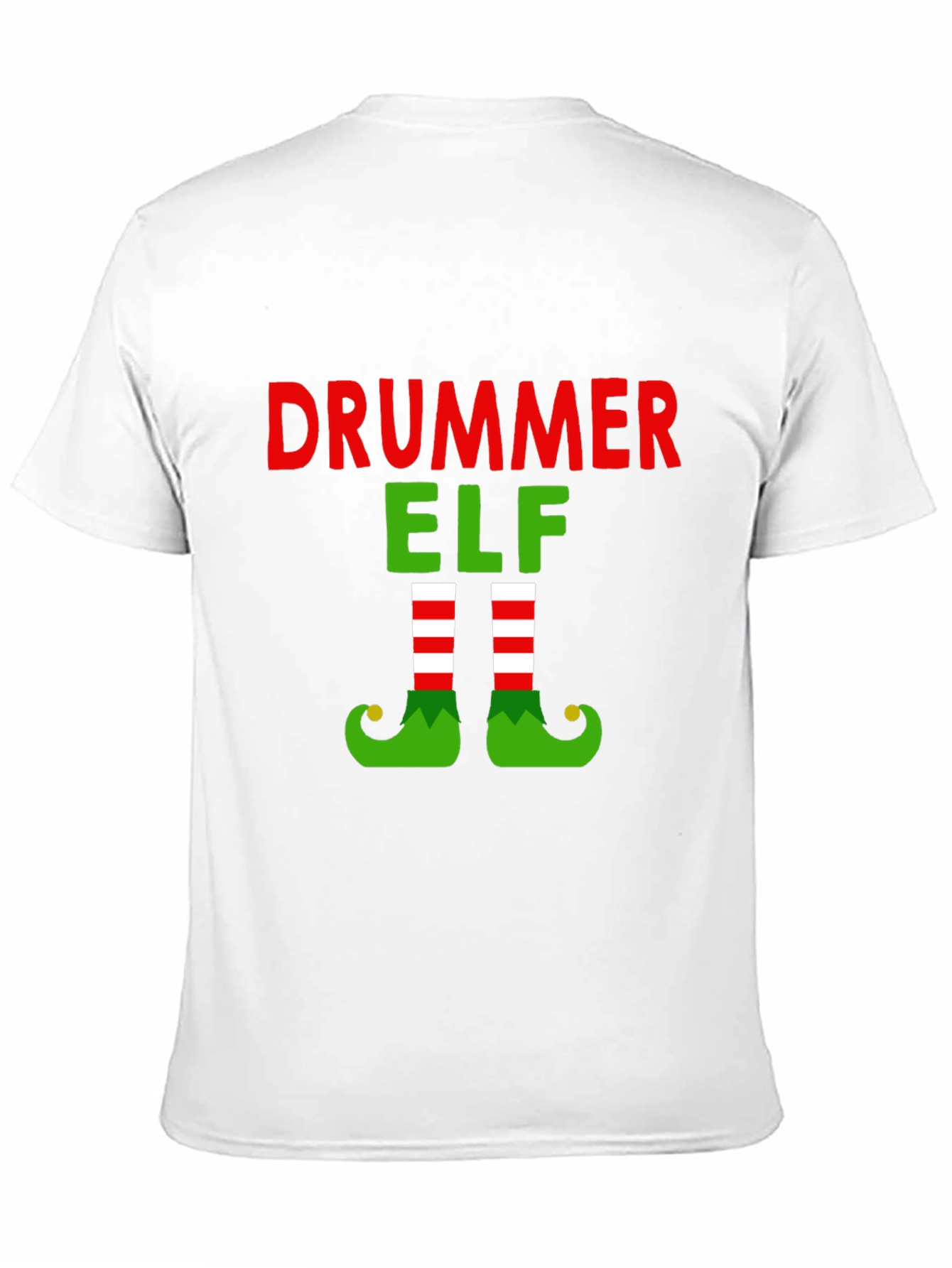 Drummer Elf T-Shirt - Festive Christmas Tee
