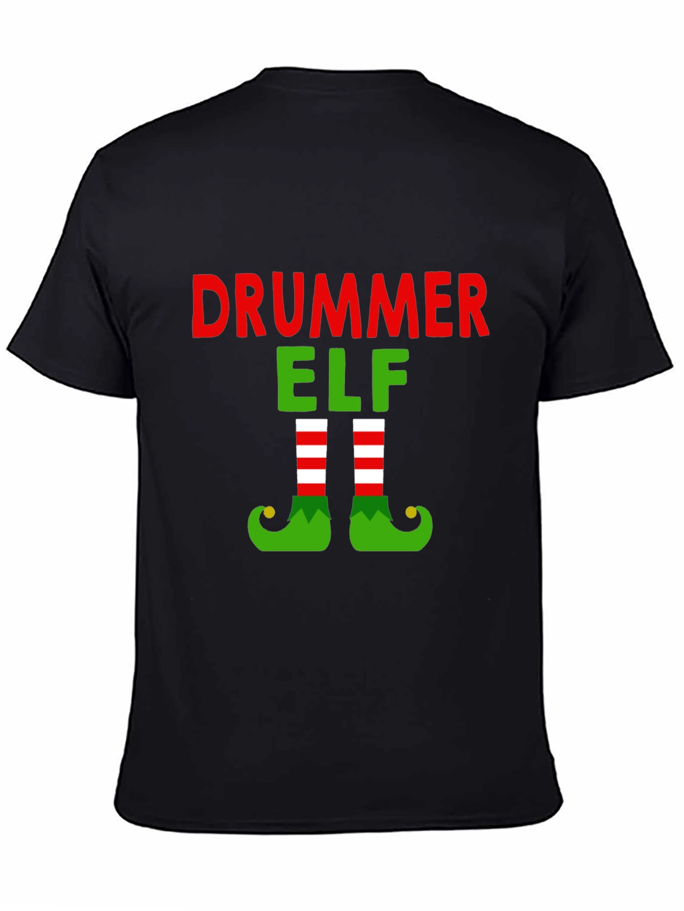 Drummer Elf T-Shirt - Festive Christmas Tee