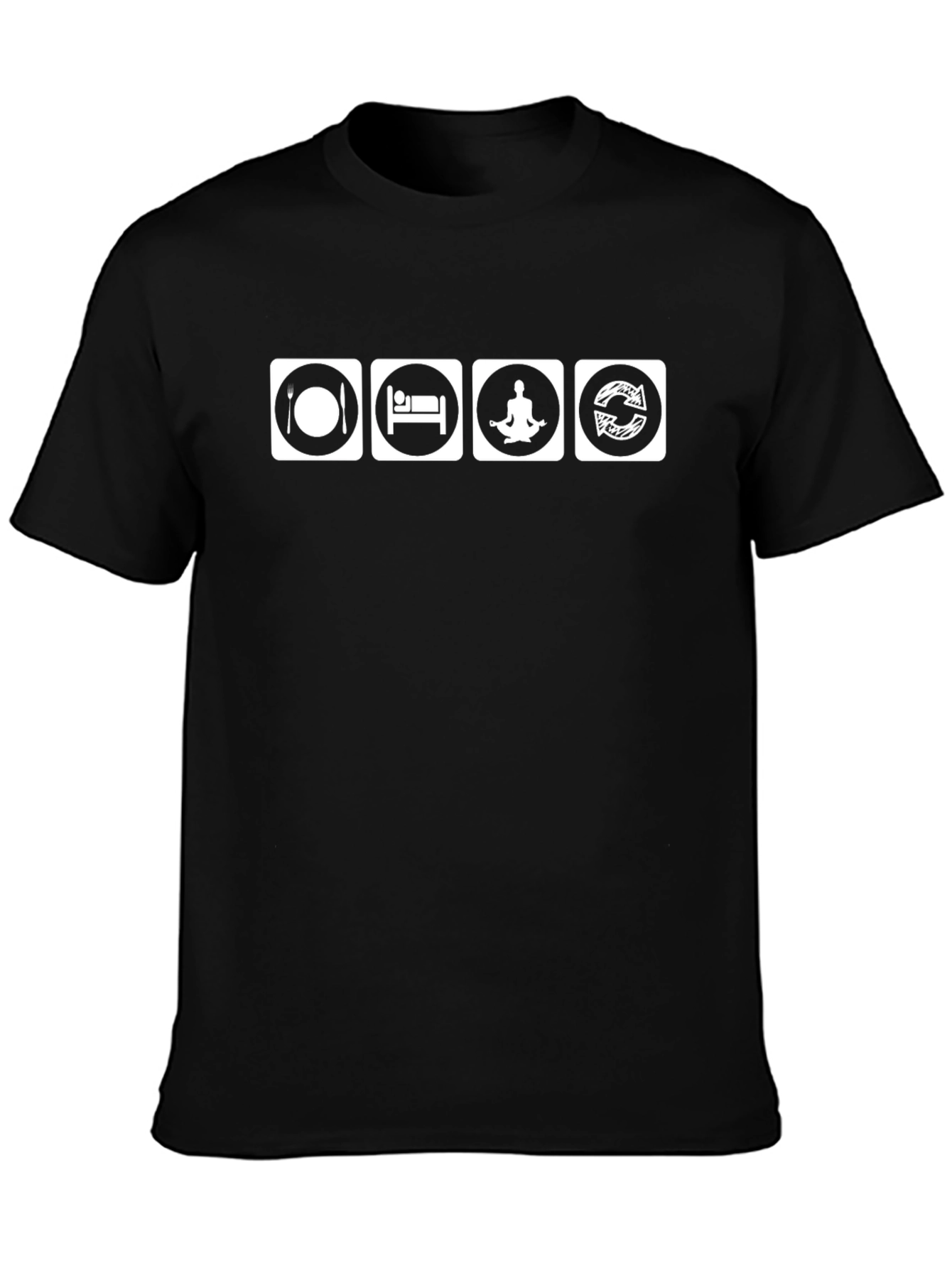 Eat Sleep Meditate Repeat T-Shirt - Relax & Recharge