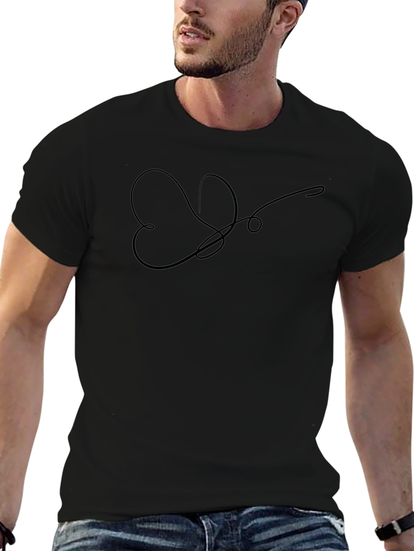 Abstract Heart T-Shirt - Modern Graphic Tee