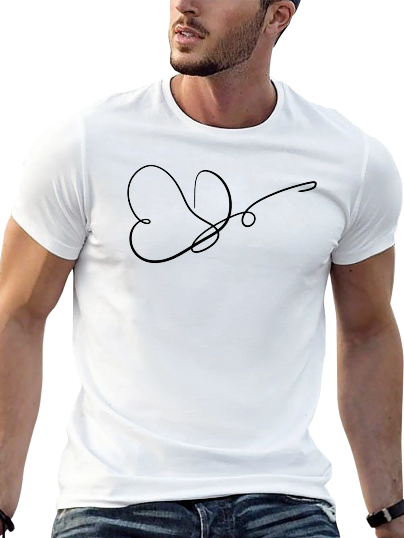 Abstract Heart T-Shirt - Modern Graphic Tee