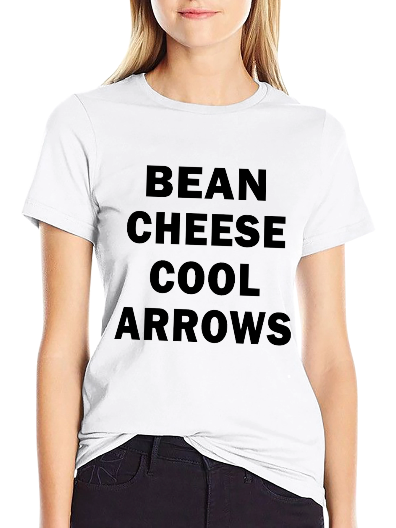 Bean Cheese Cool Arrows Mens Black T-Shirt