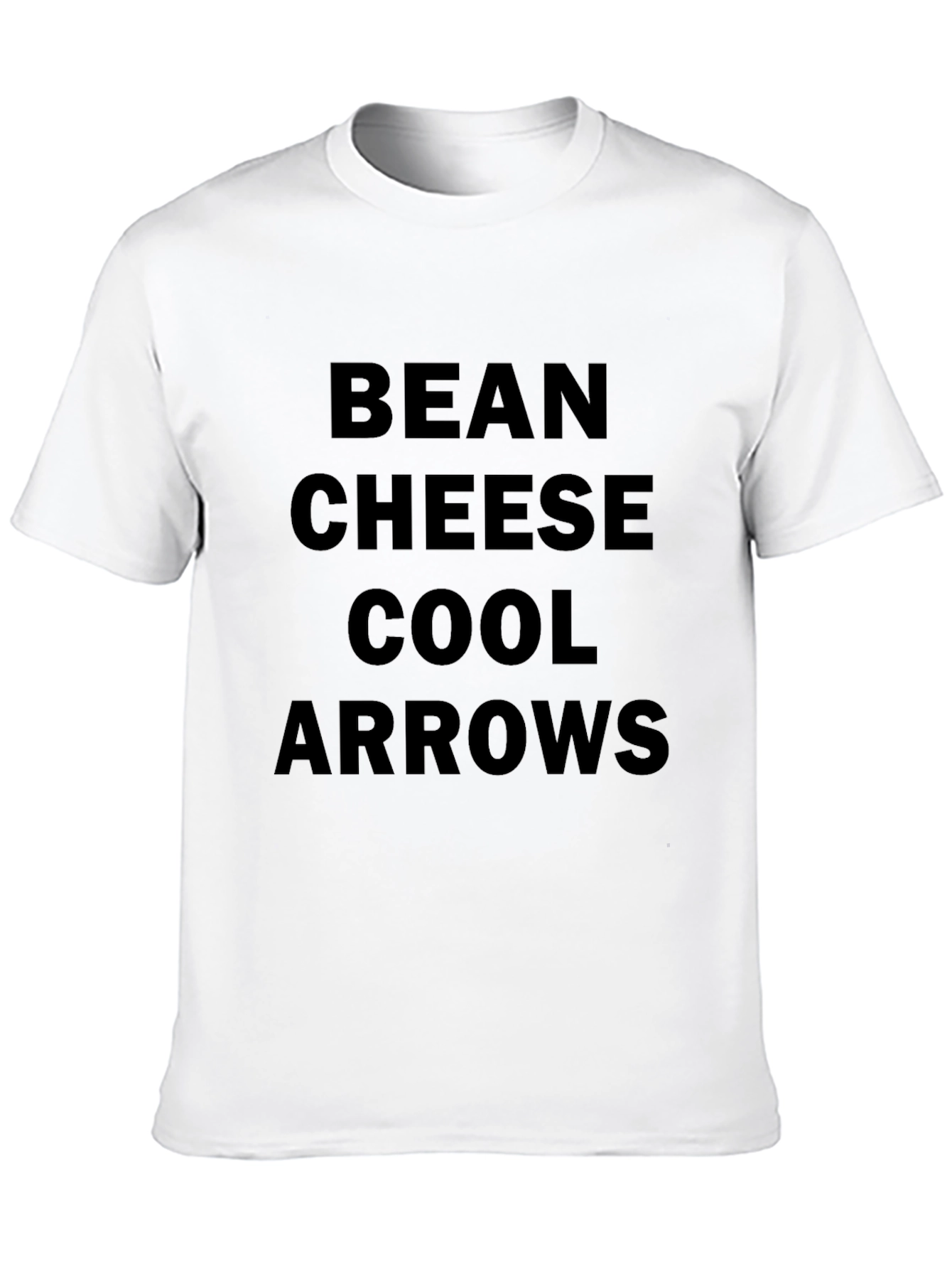 Bean Cheese Cool Arrows Mens Black T-Shirt