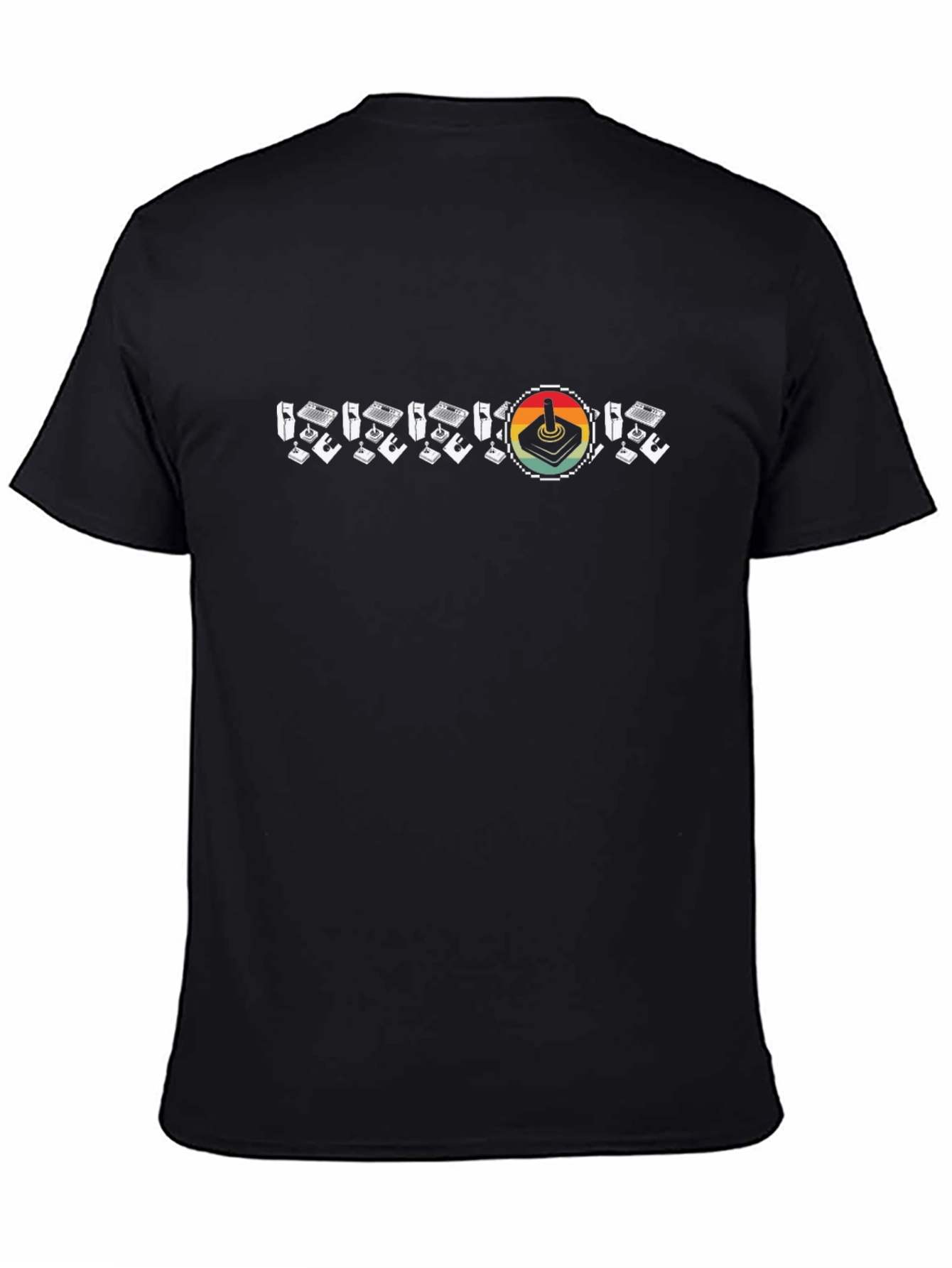 Retro Gaming T-Shirt - Joystick & Floppy Disk Design