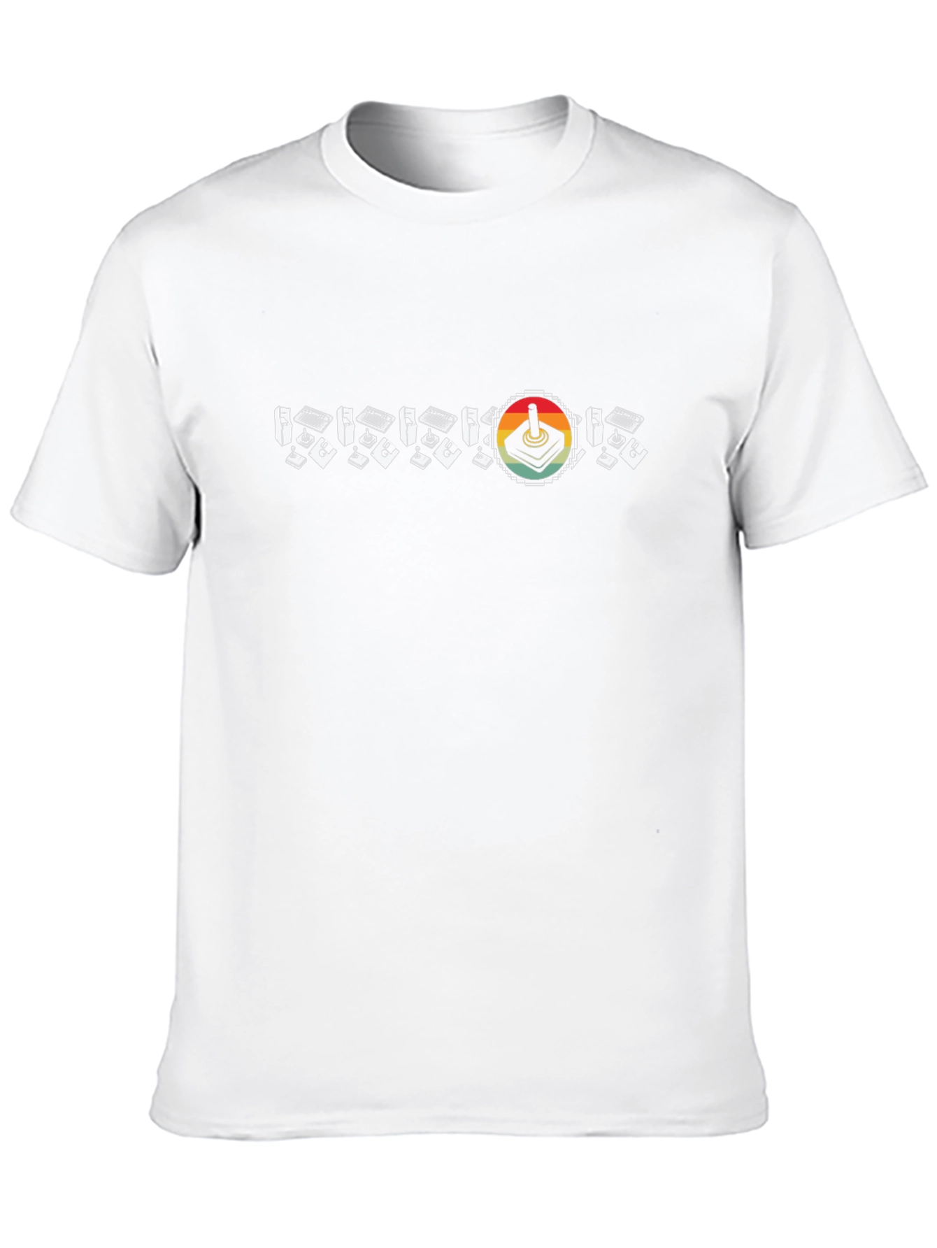 Retro Gaming T-Shirt - Joystick & Floppy Disk Design