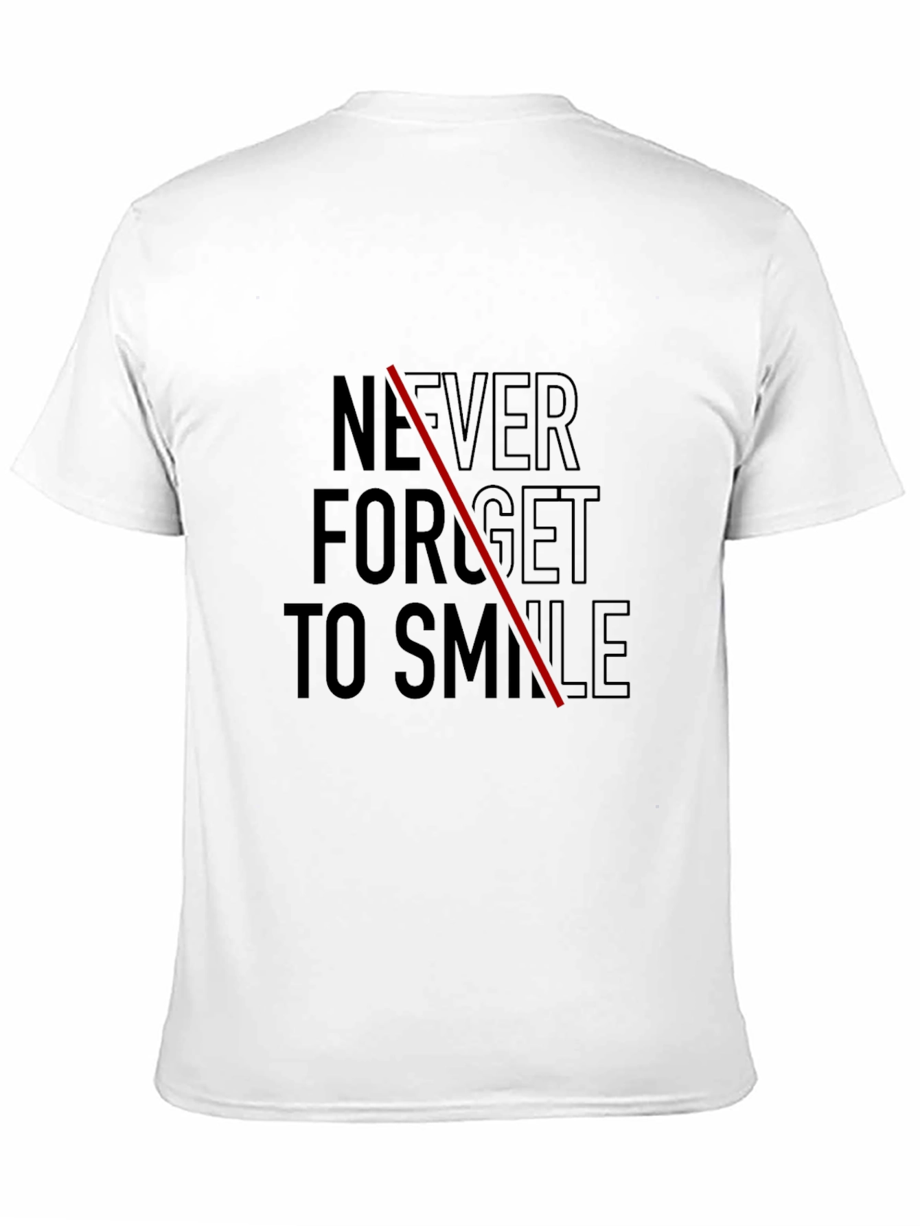 Never Forget To Smile Black Graphic Tee