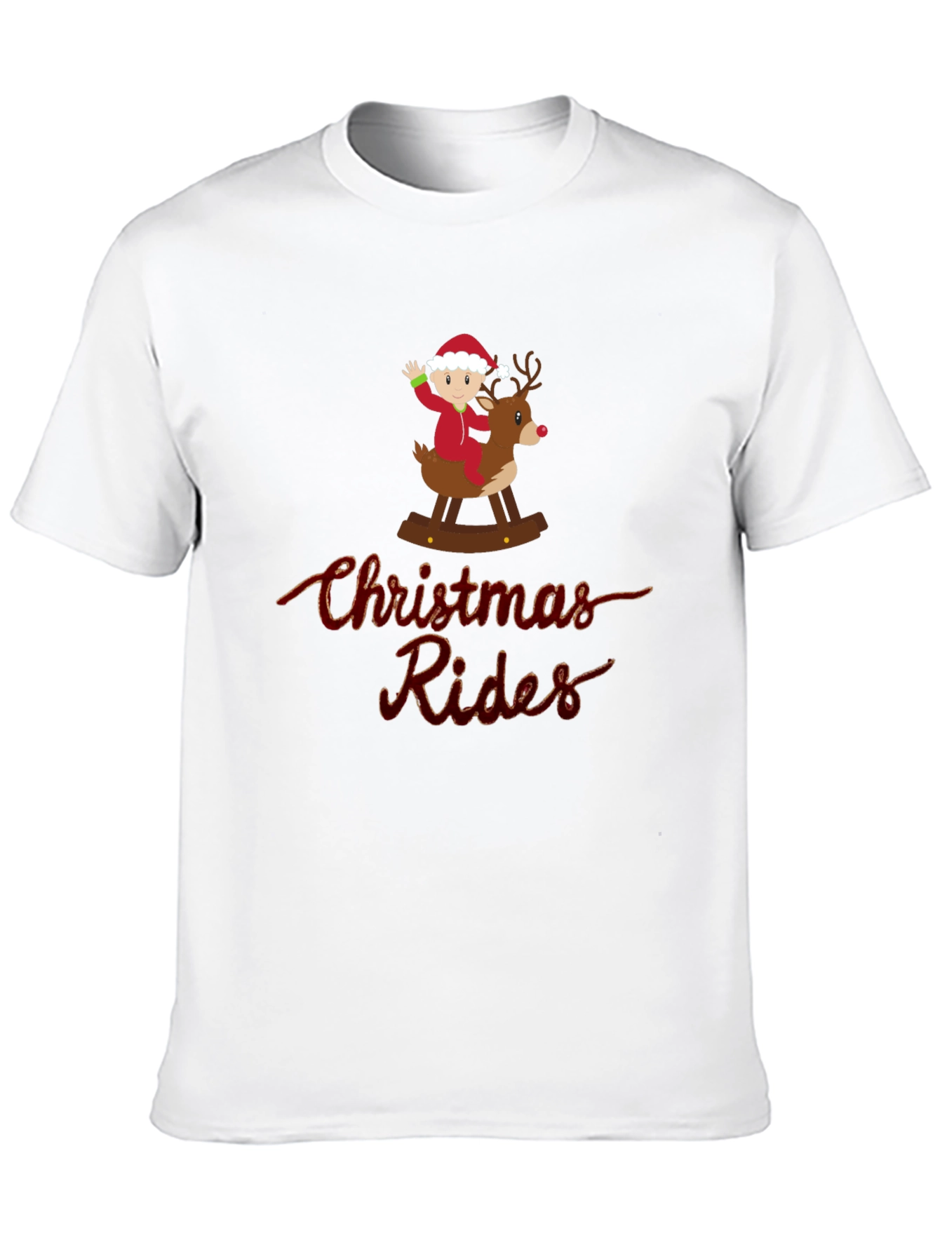 Christmas Rides Black T-Shirt