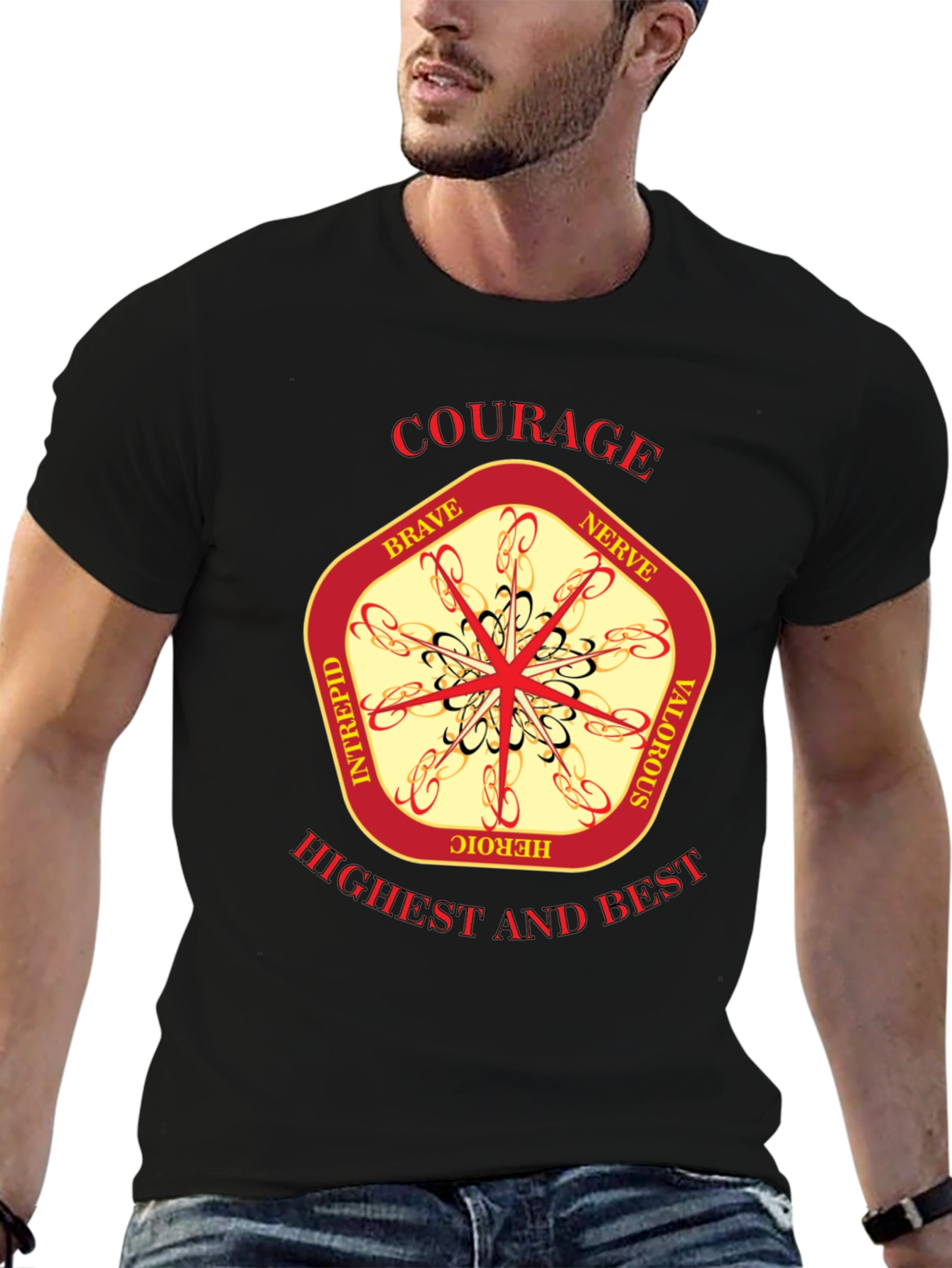 Courage Emblem Graphic T-Shirt