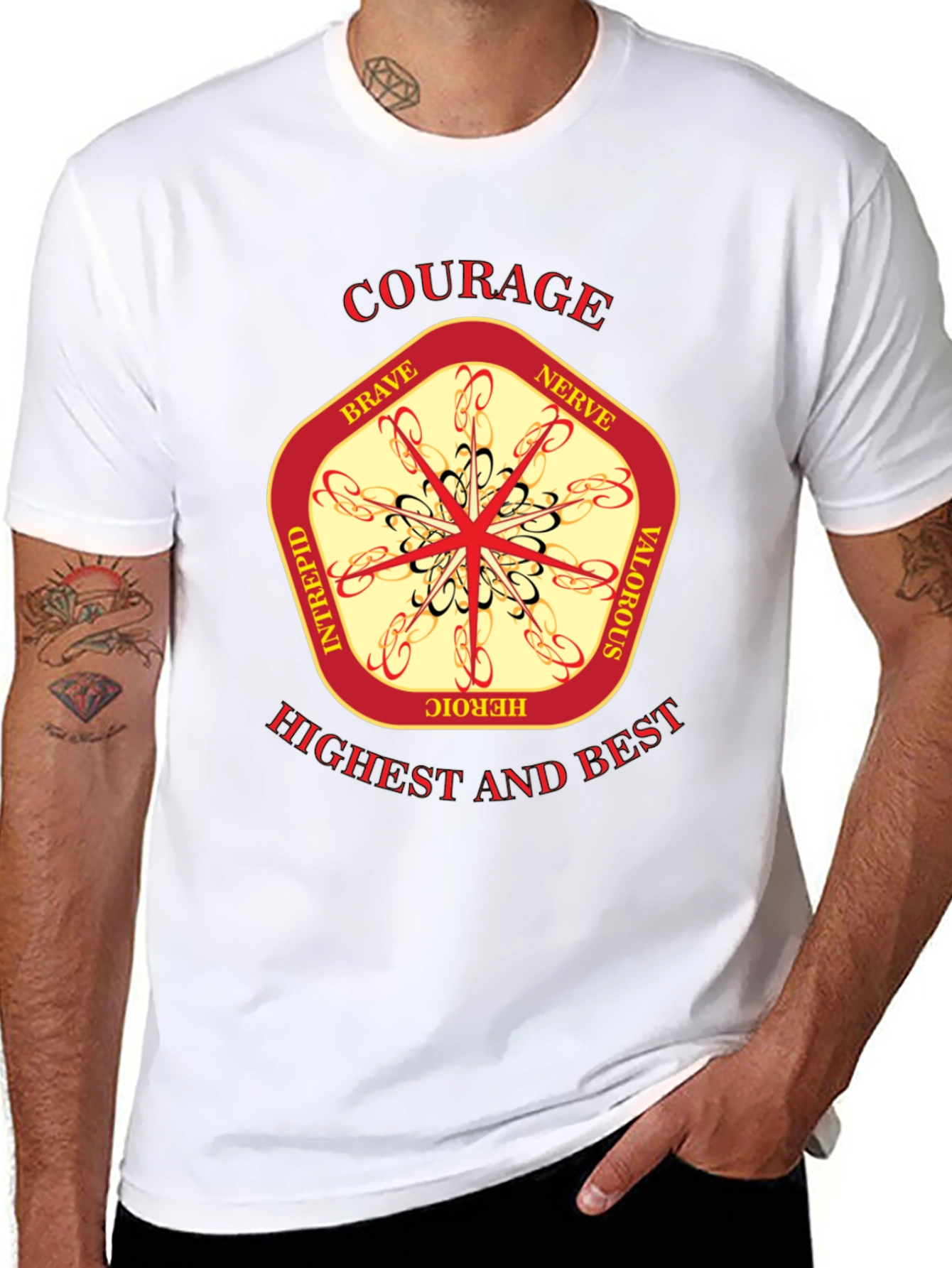 Courage Emblem Graphic T-Shirt