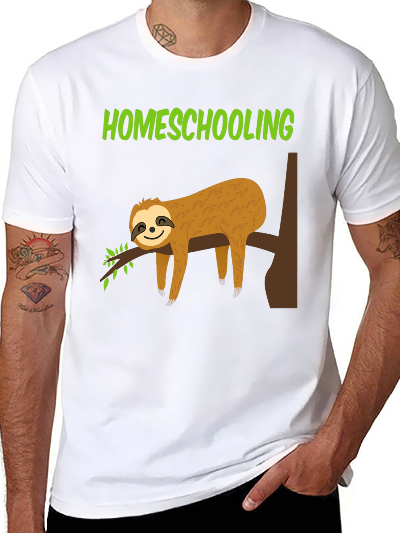 Homeschooling Sloth T-Shirt - Lazy Learning Tee