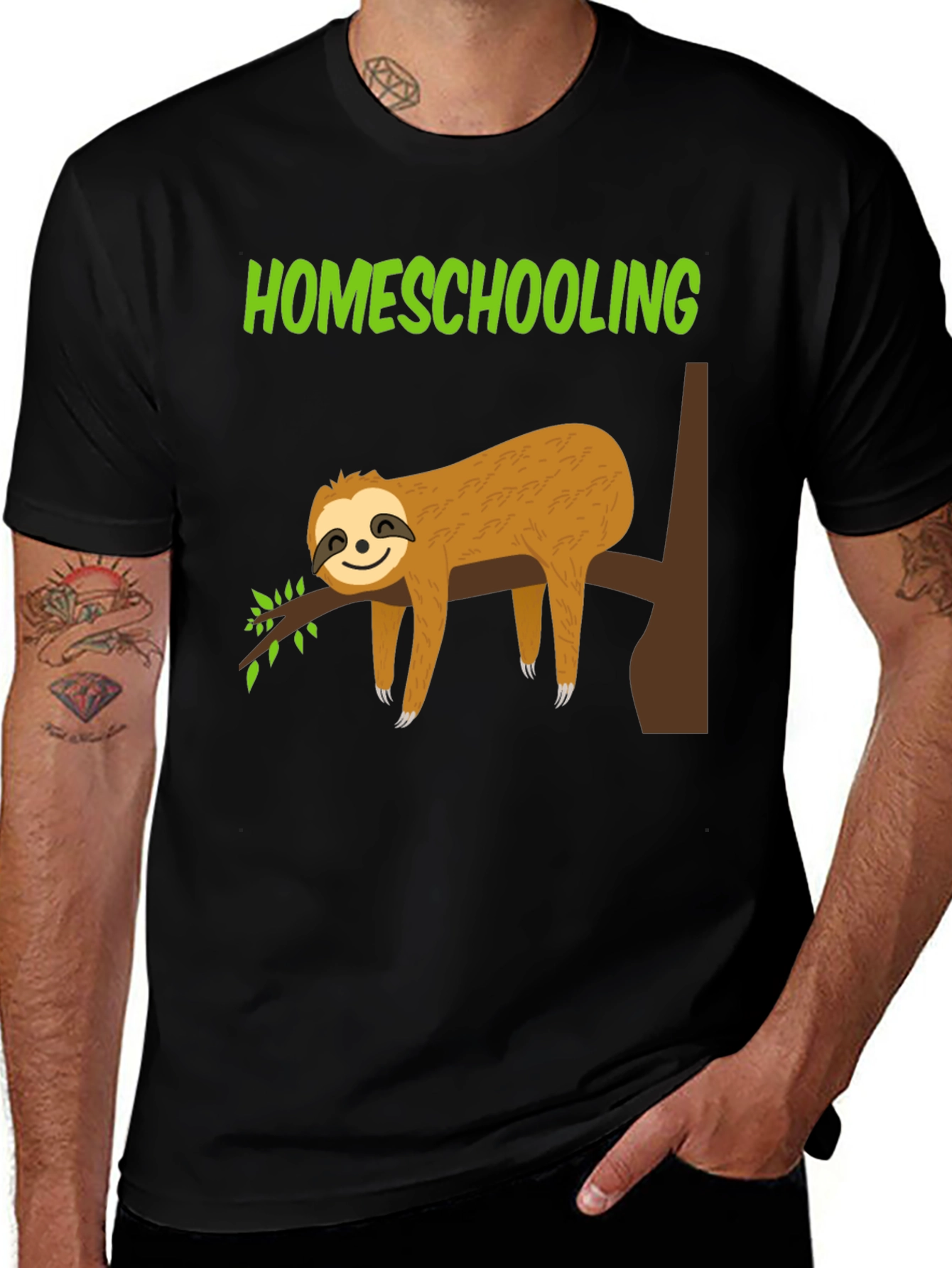 Homeschooling Sloth T-Shirt - Lazy Learning Tee