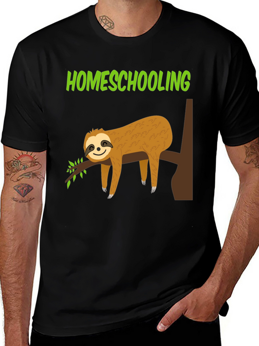 Homeschooling Sloth T-Shirt - Lazy Learning Tee
