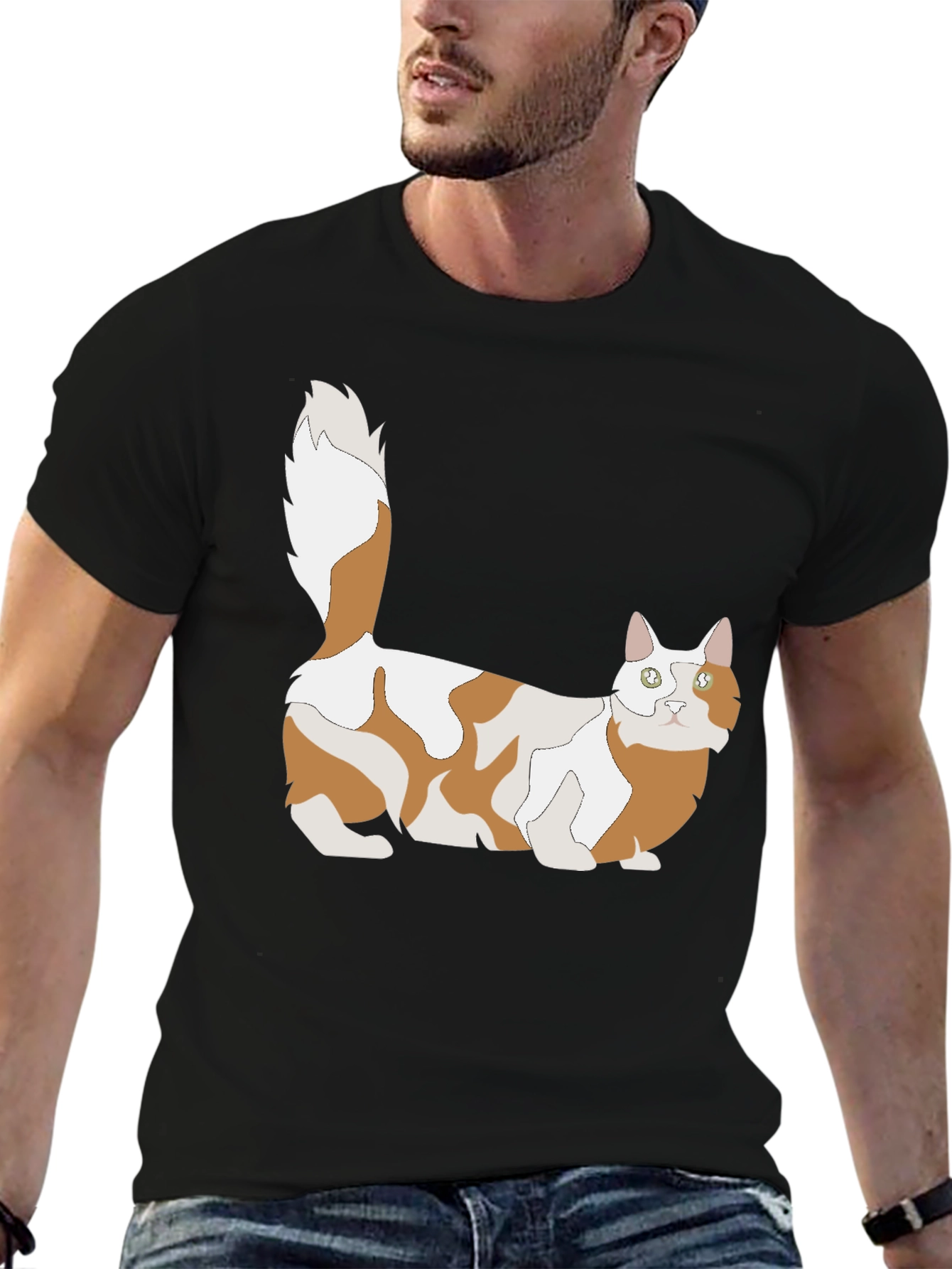 Funny Cat Graphic T-Shirt - Novelty Tee