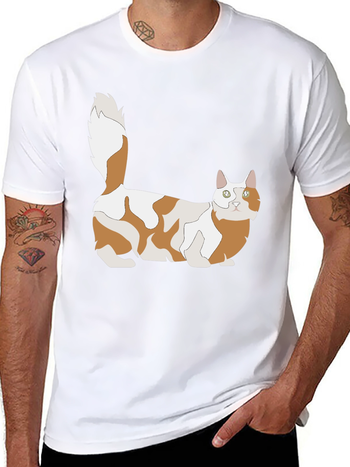 Funny Cat Graphic T-Shirt - Novelty Tee