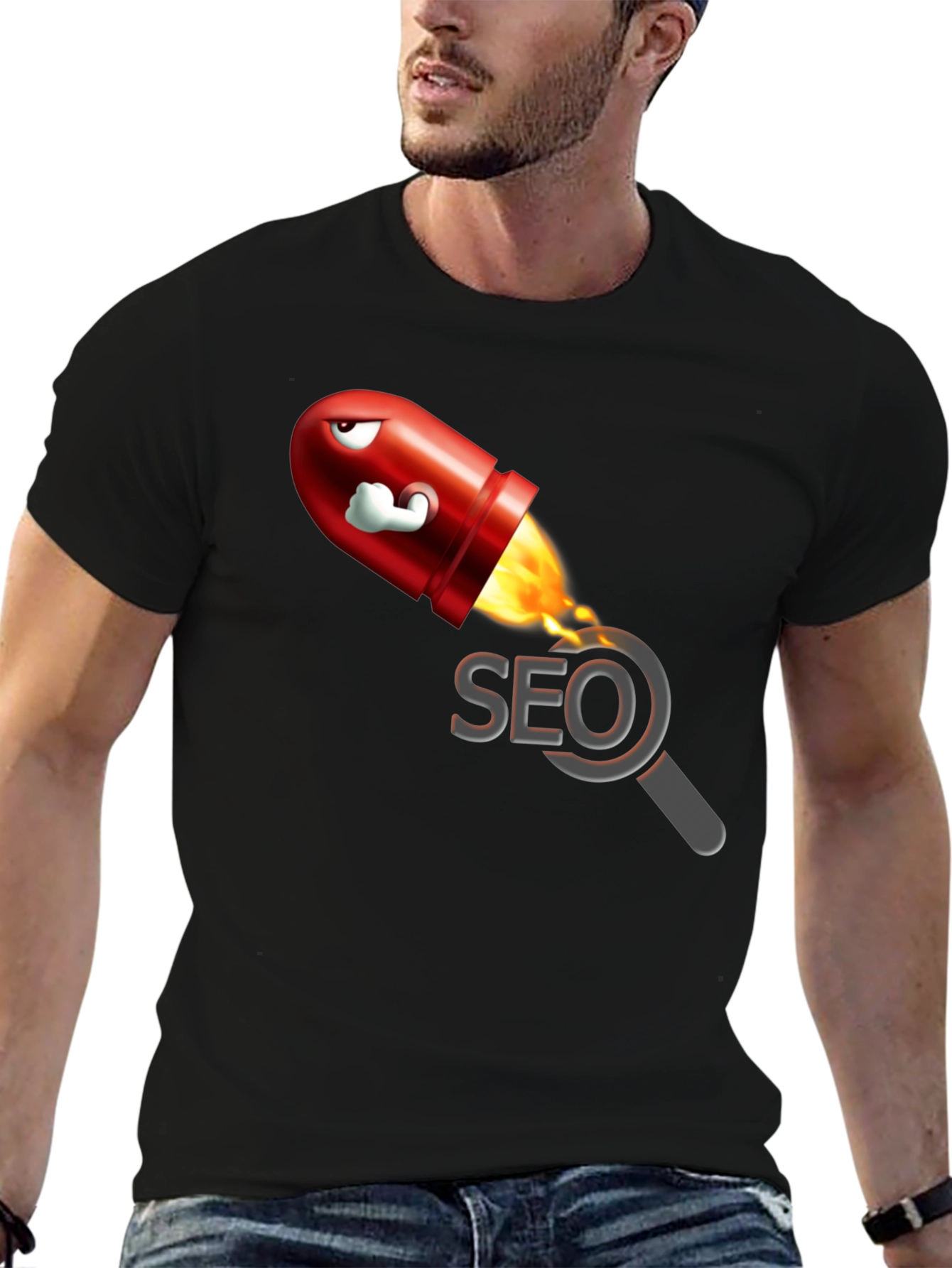 SEO Bullet Black T-Shirt