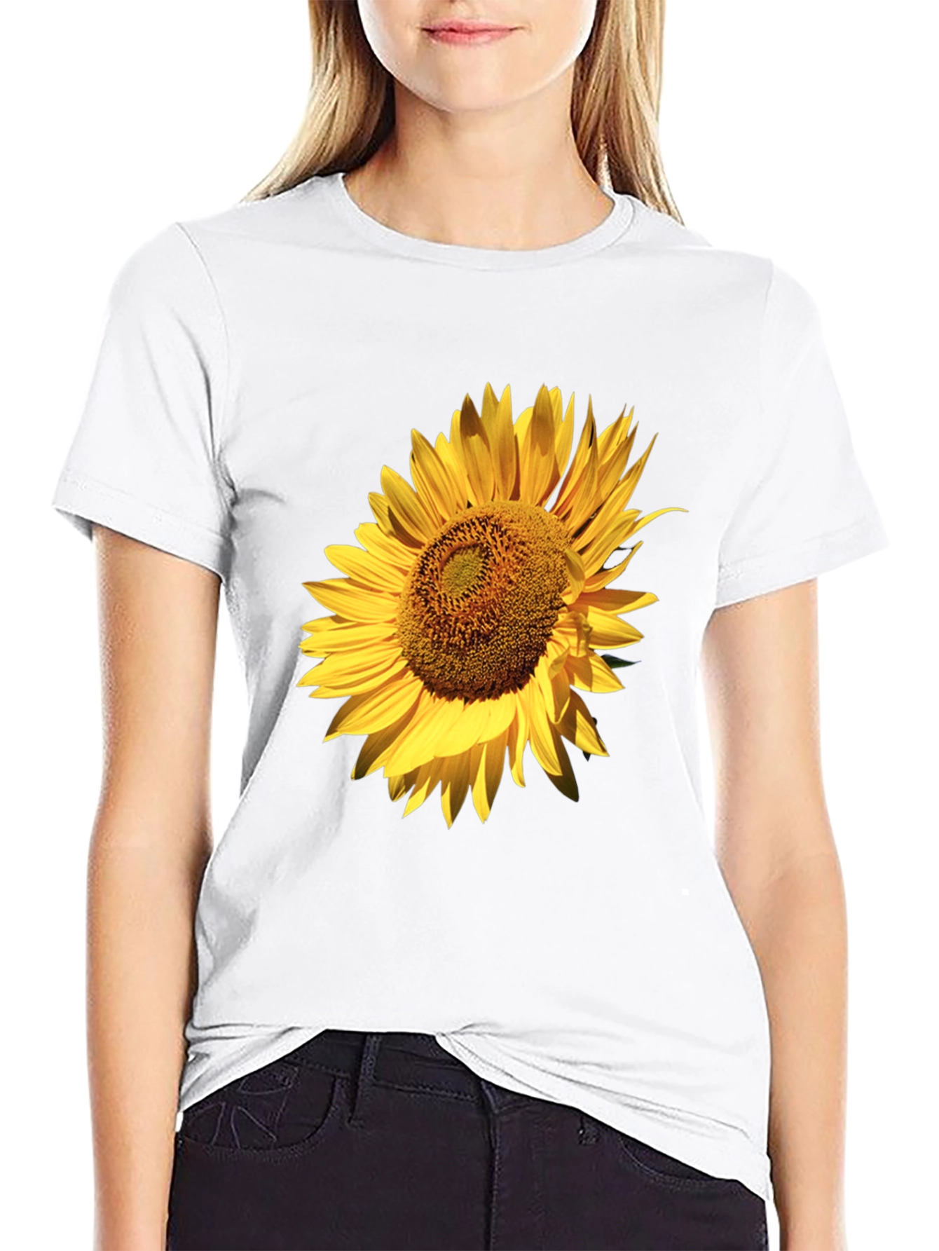 Sunflower Graphic Black T-Shirt