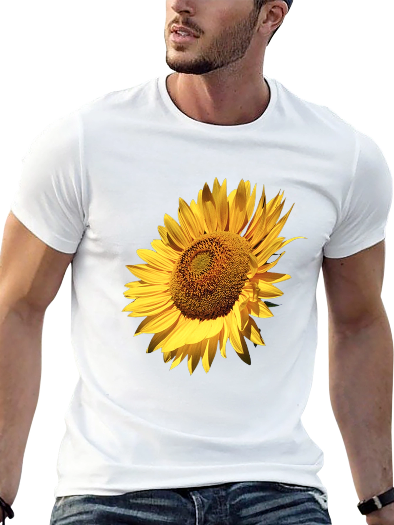 Sunflower Graphic Black T-Shirt